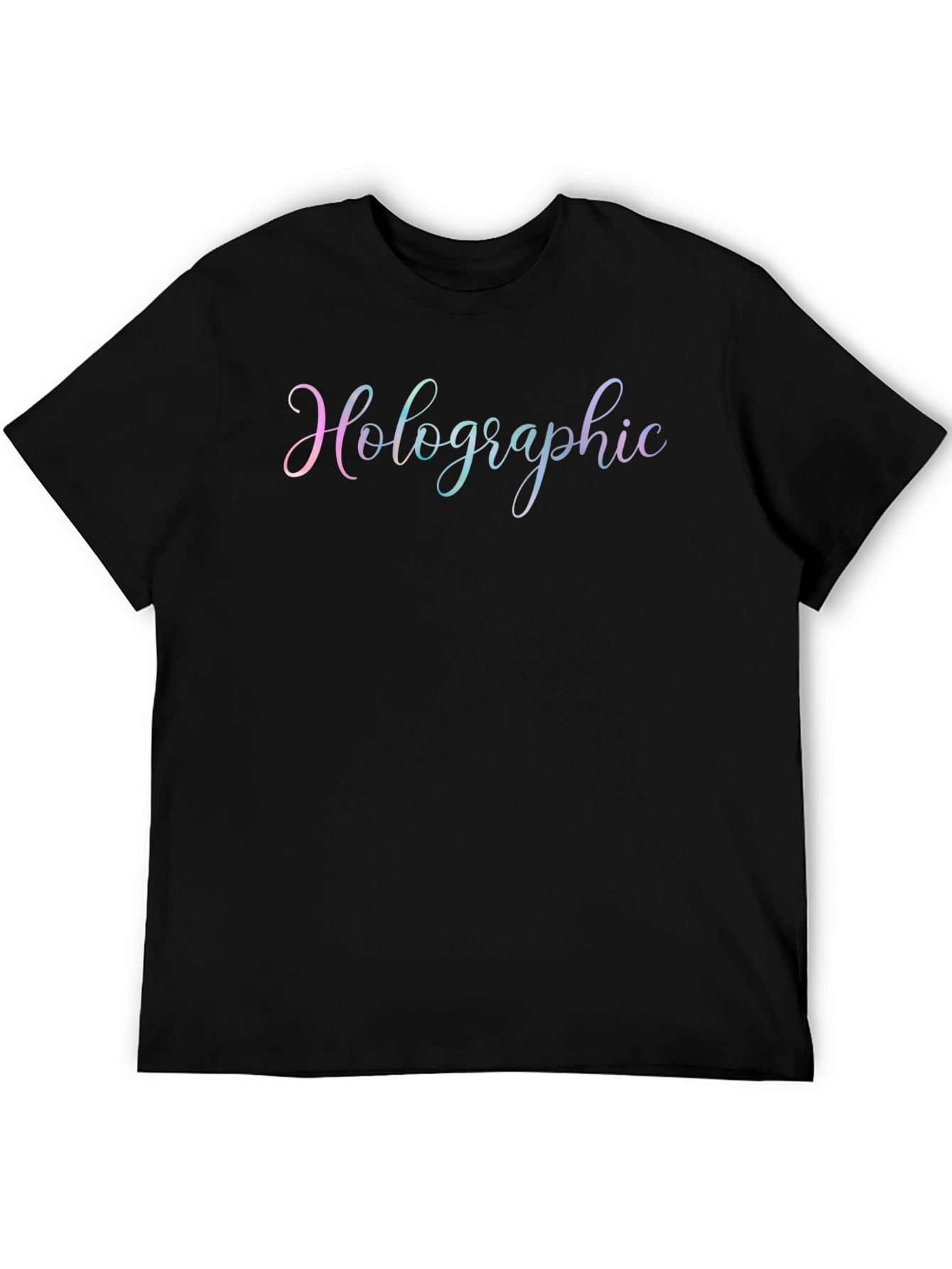 Holographic Script Black T-Shirt