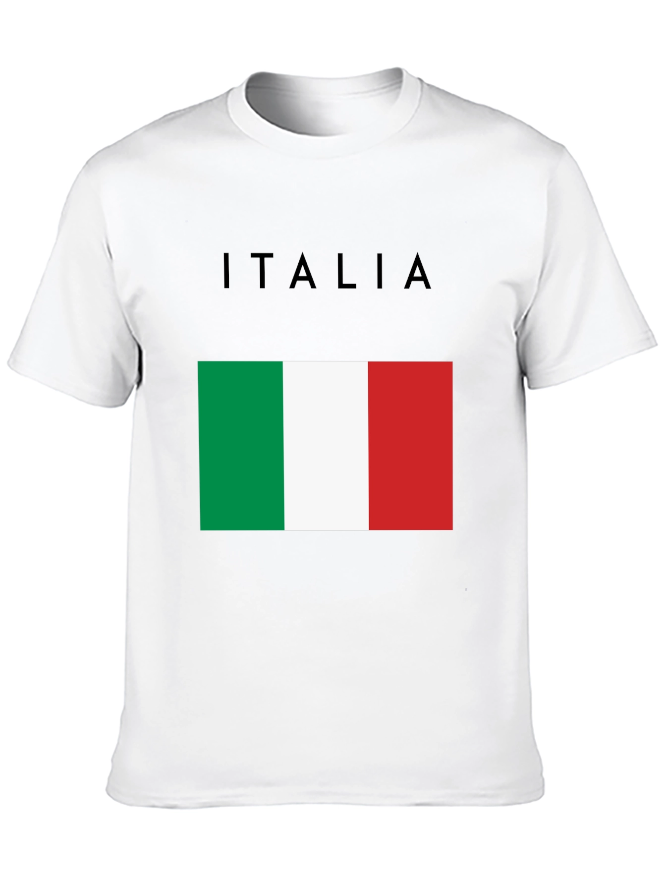 Italy Flag Graphic T-Shirt - Black Casual Tee