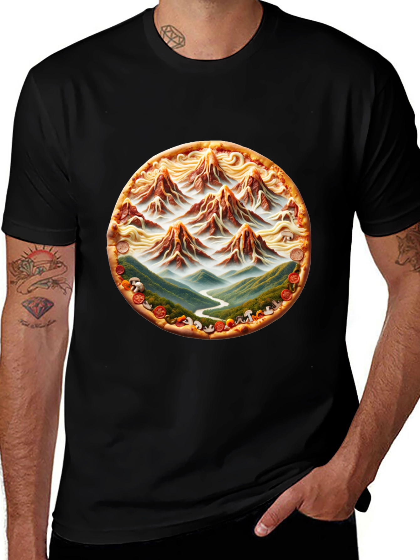 Pizza Mountain Graphic Tee