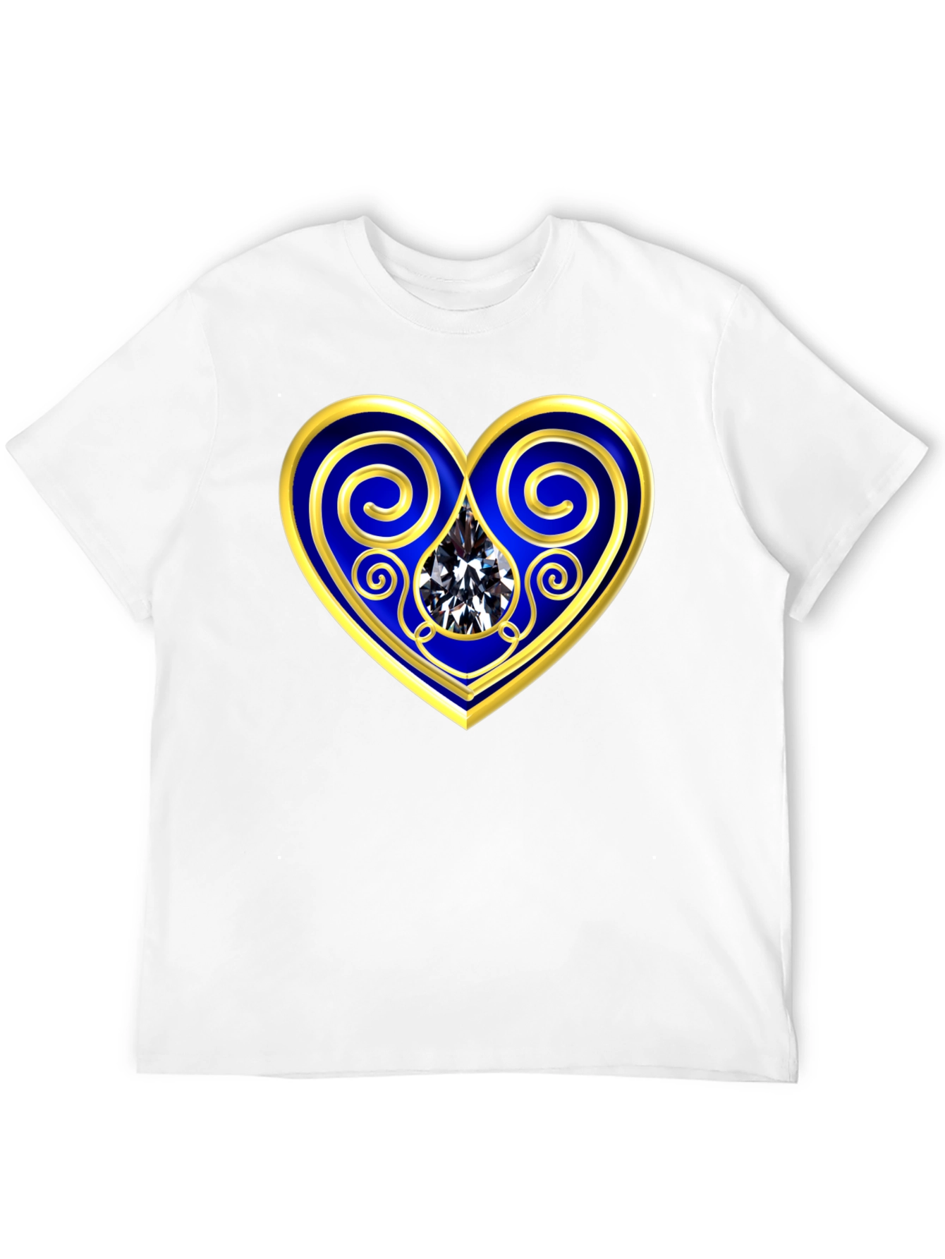 Heart Gemstone Graphic Tee - Stylish Comfort