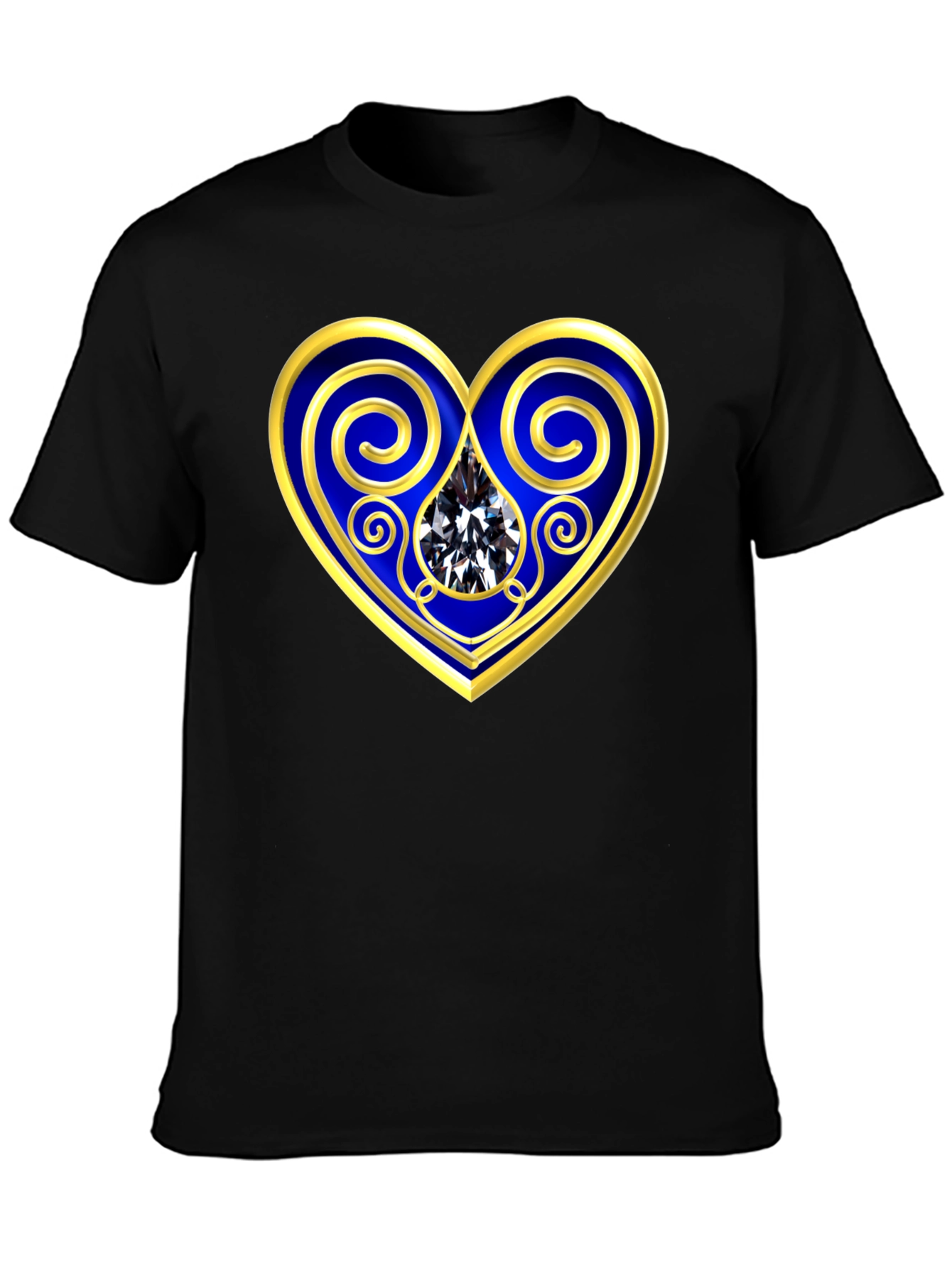 Heart Gemstone Graphic Tee - Stylish Comfort