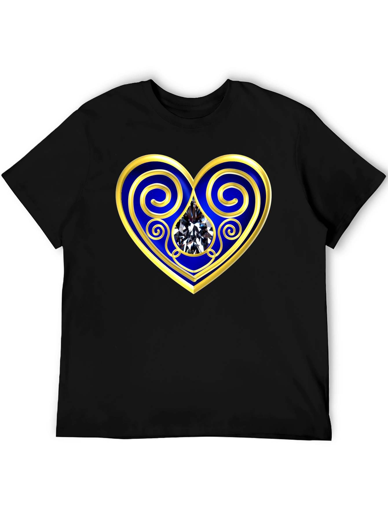 Heart Gemstone Graphic Tee - Stylish Comfort