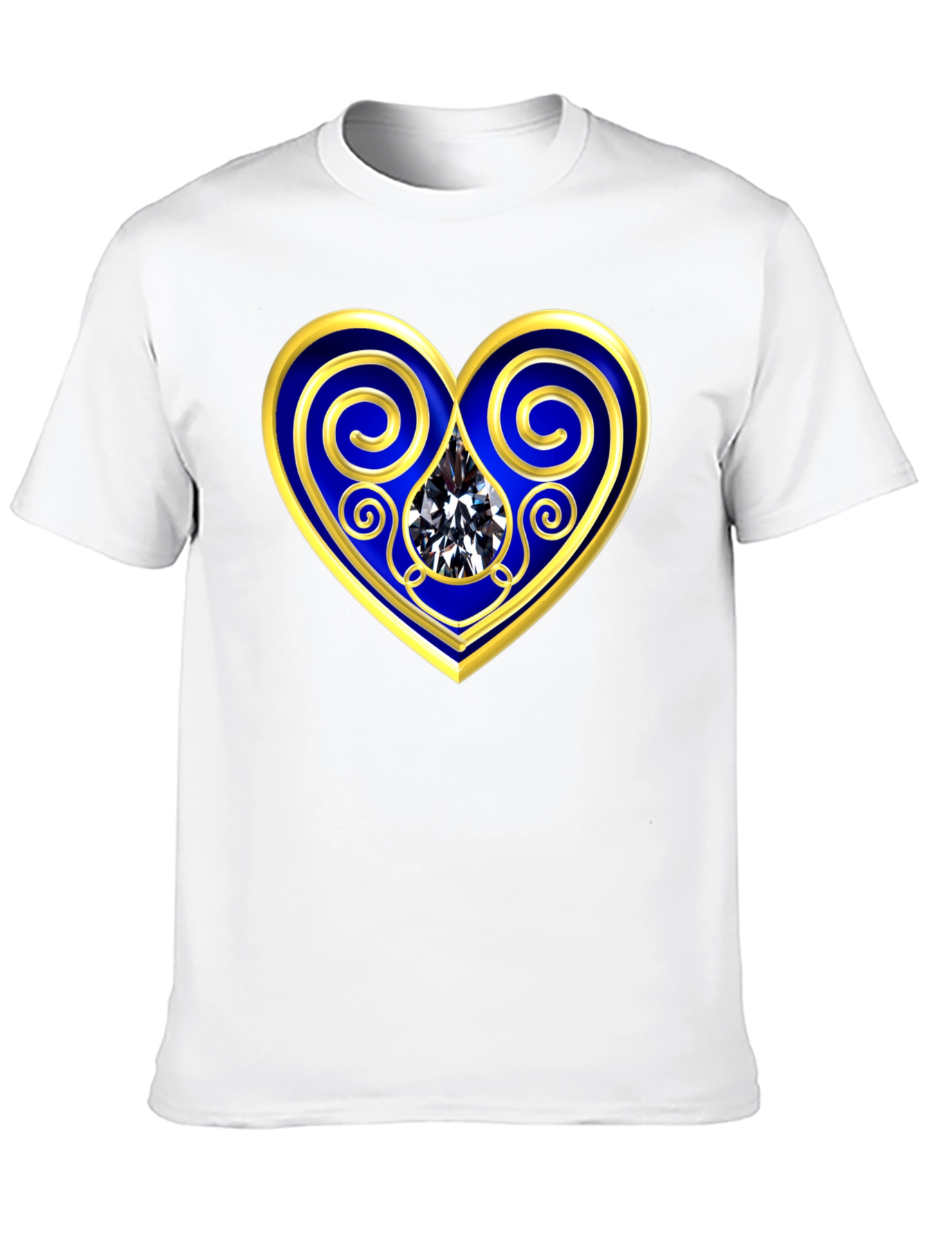 Heart Gemstone Graphic Tee - Stylish Comfort