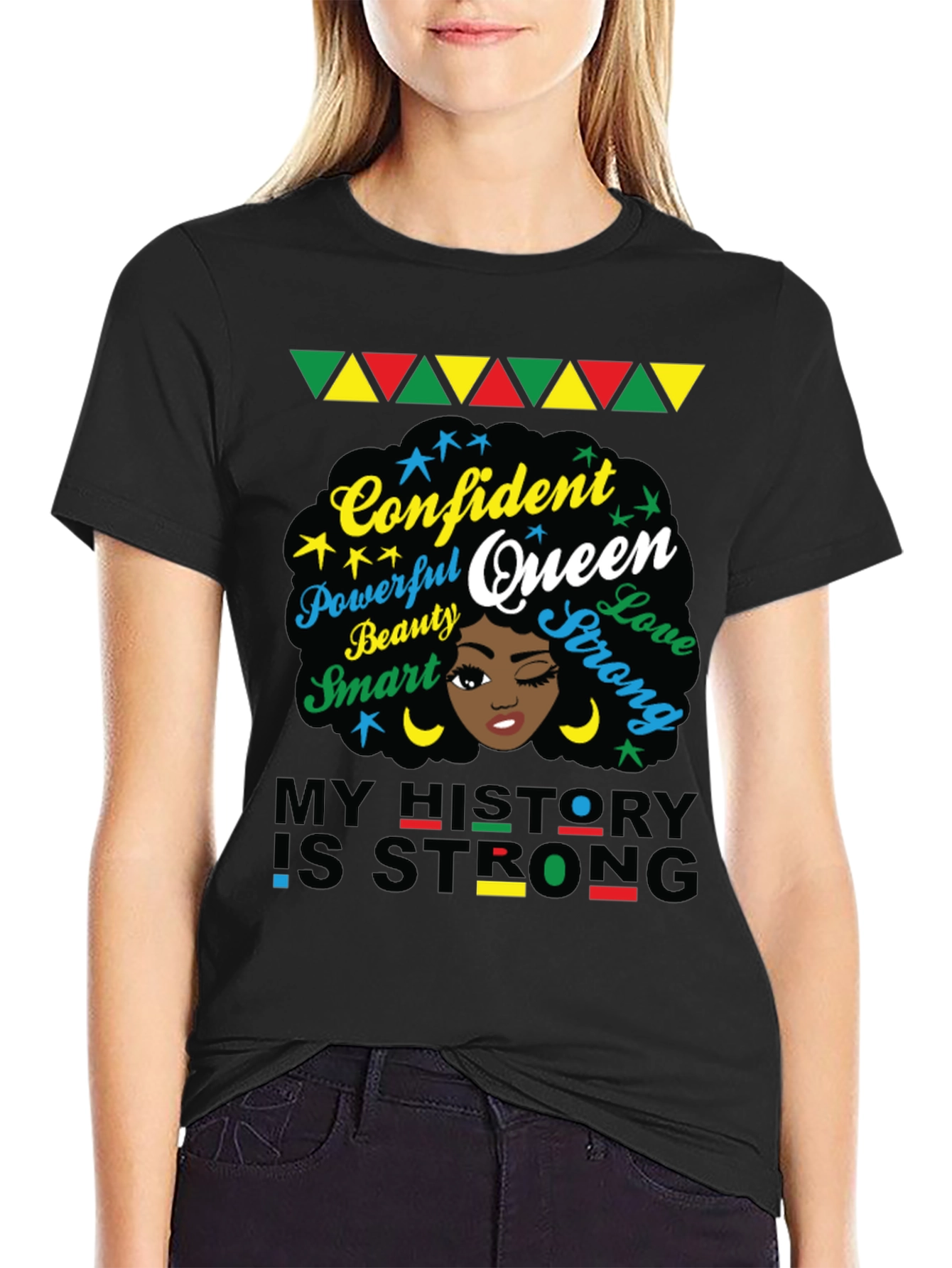 Confident Queen Graphic Tee - Black History
