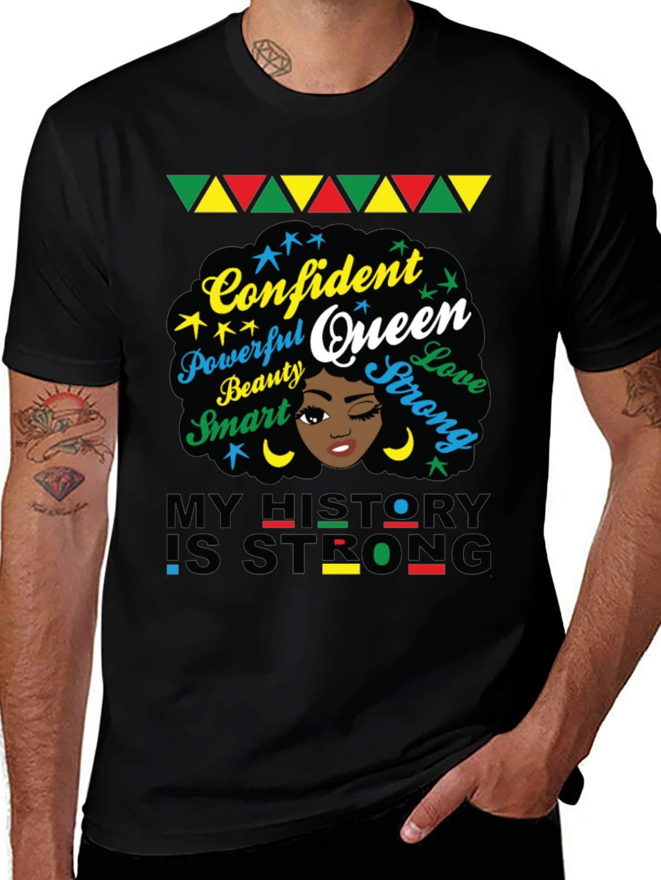 Confident Queen Graphic Tee - Black History
