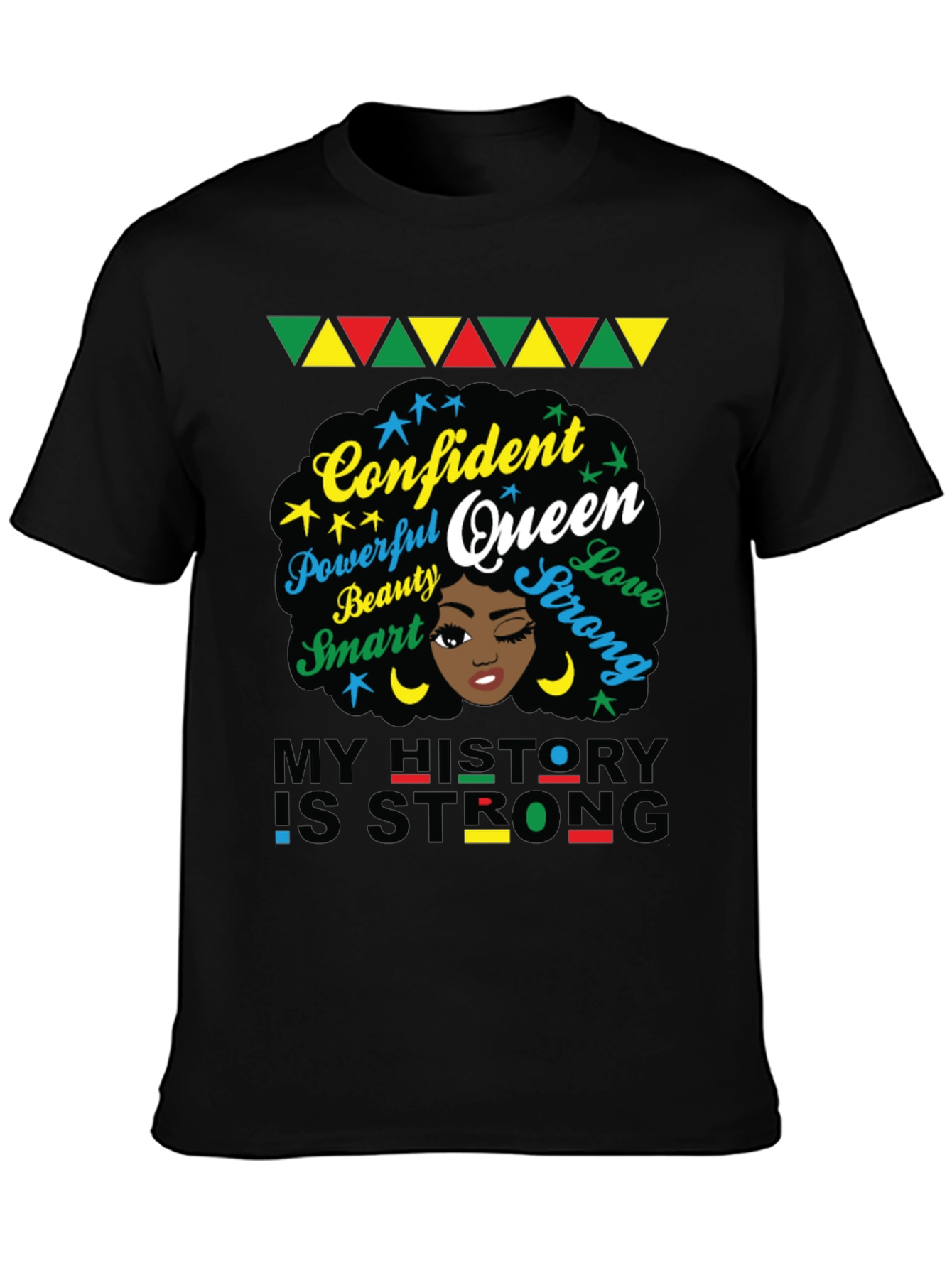 Confident Queen Graphic Tee - Black History