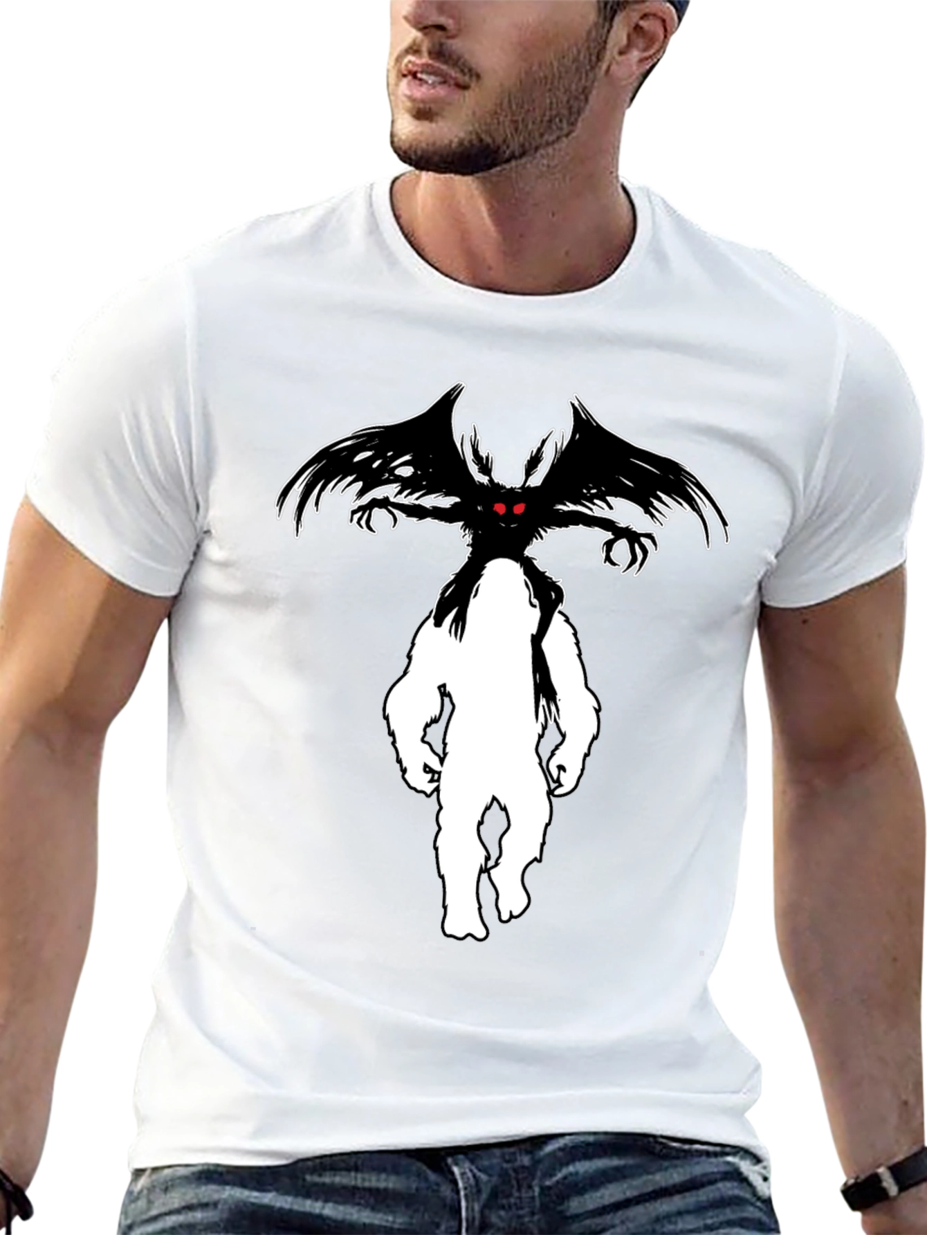 Mothman Bigfoot T-Shirt - Cryptid Tee