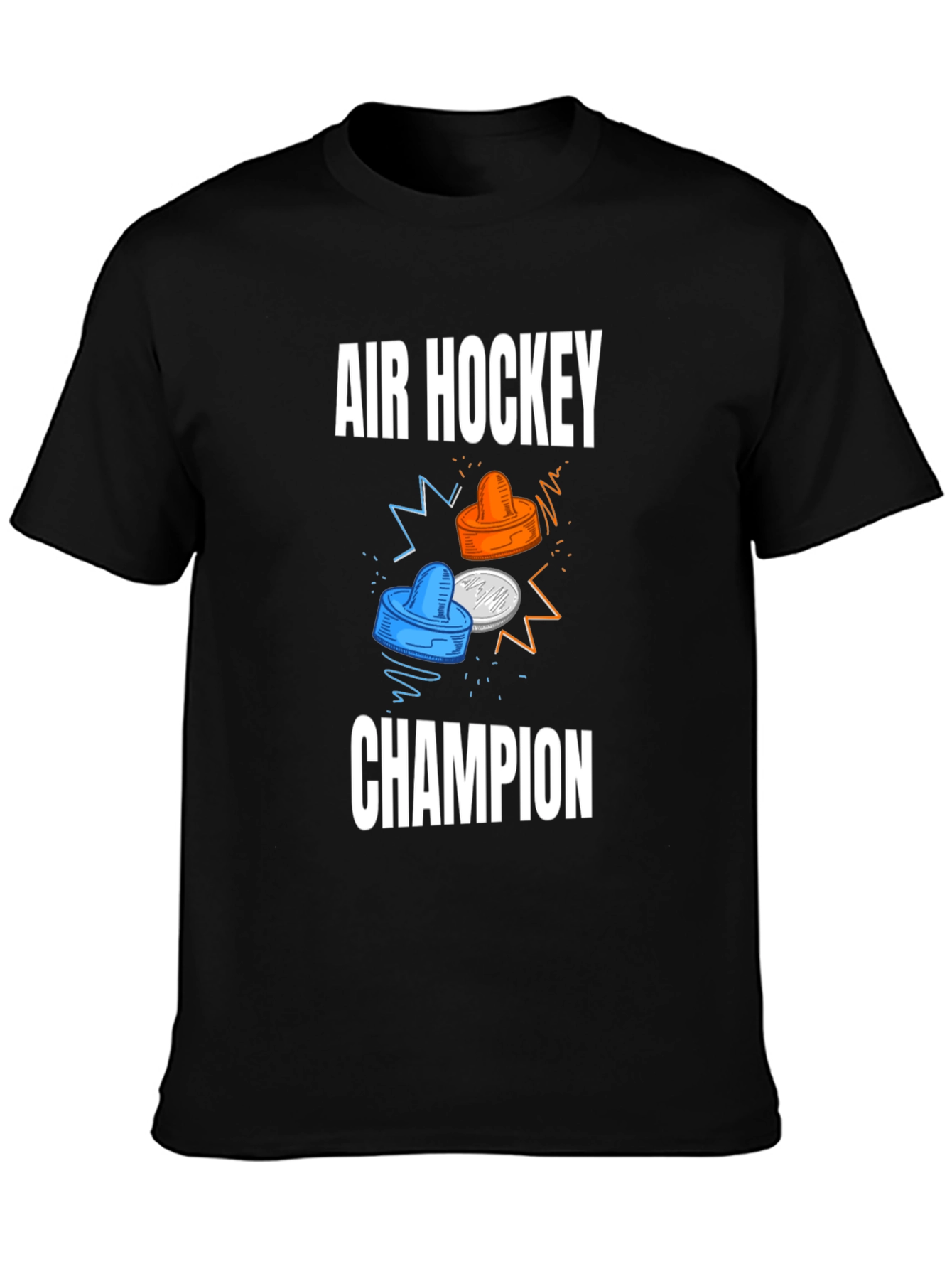 Air Hockey Champion Black T-Shirt