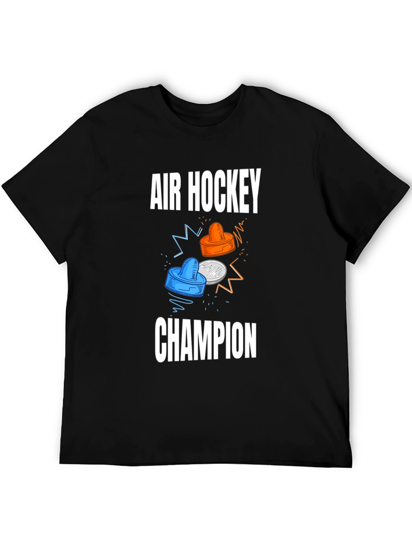 Air Hockey Champion Black T-Shirt