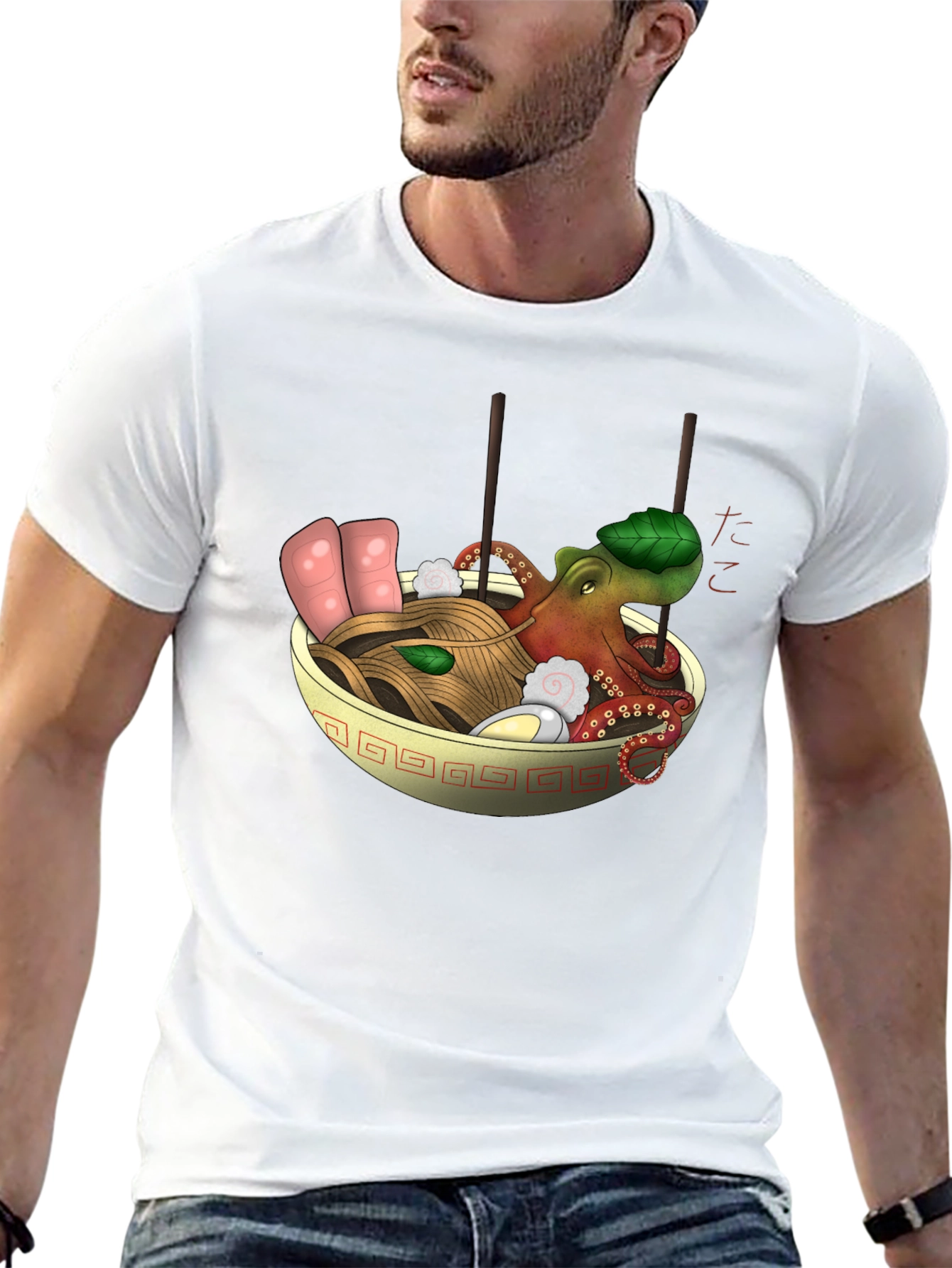 Octopus Ramen Black T-Shirt