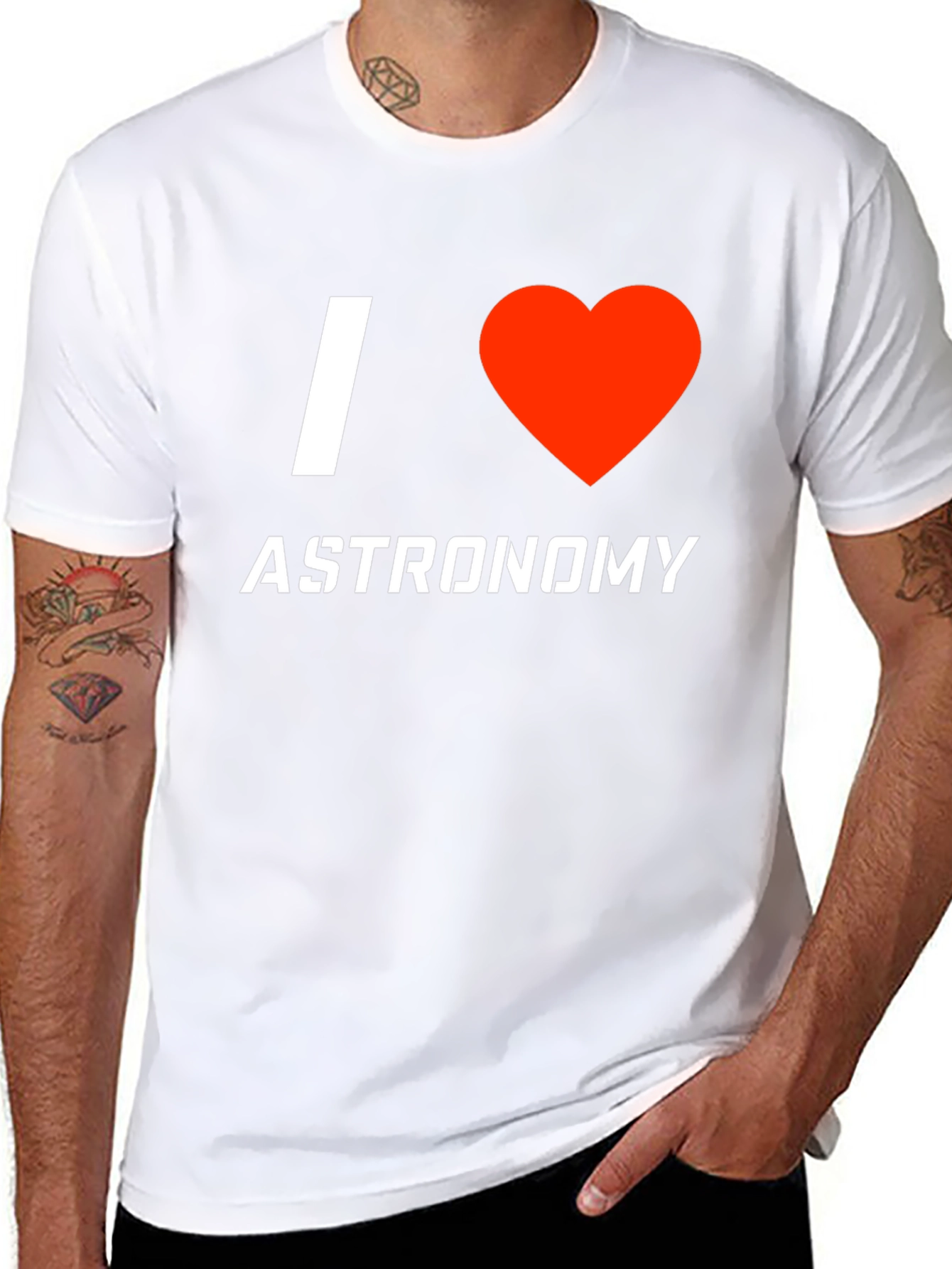 I Heart Astronomy Black T-Shirt