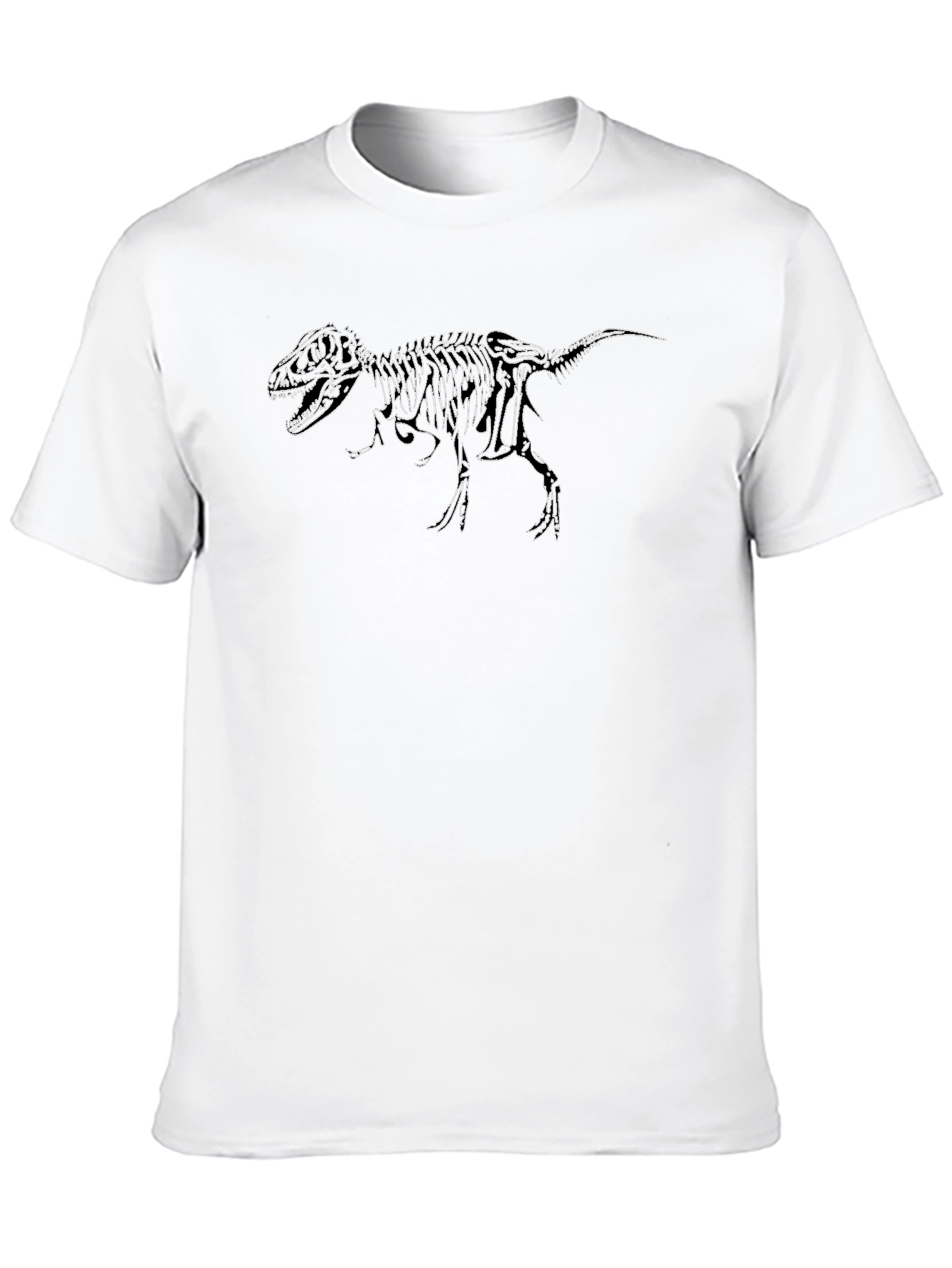 Dinosaur Skeleton Graphic Black T-Shirt