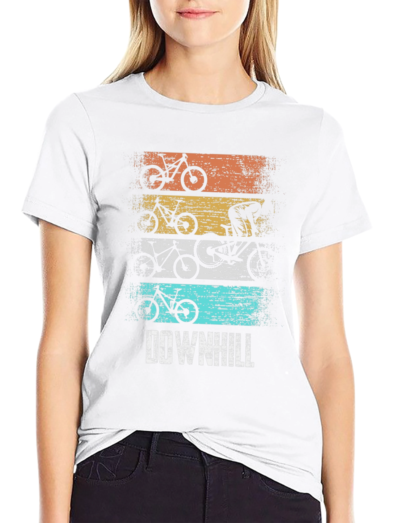 Downhill Mountain Biking Graphic T-Shirt