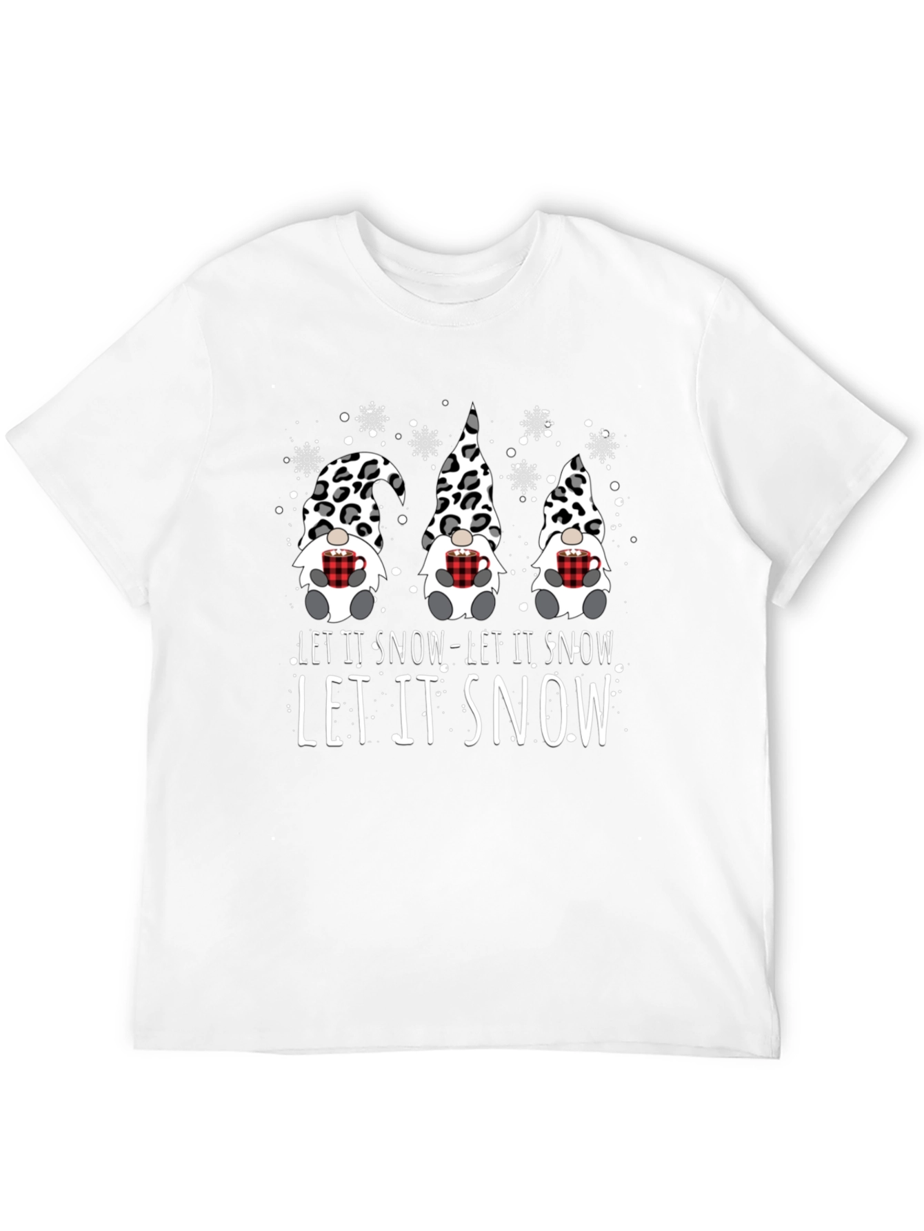 Festive Gnomes Let it Snow Graphic Tee