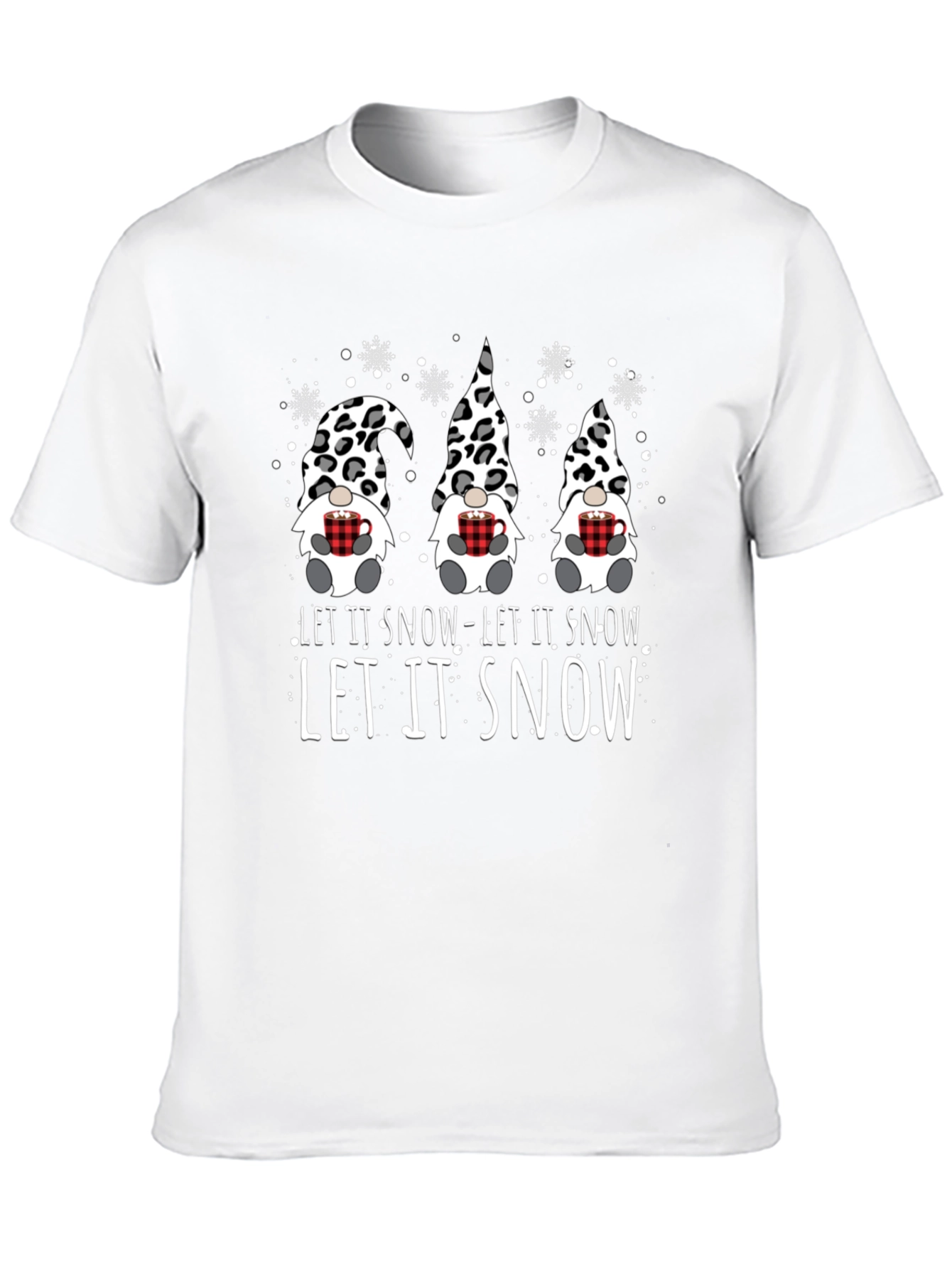 Festive Gnomes Let it Snow Graphic Tee