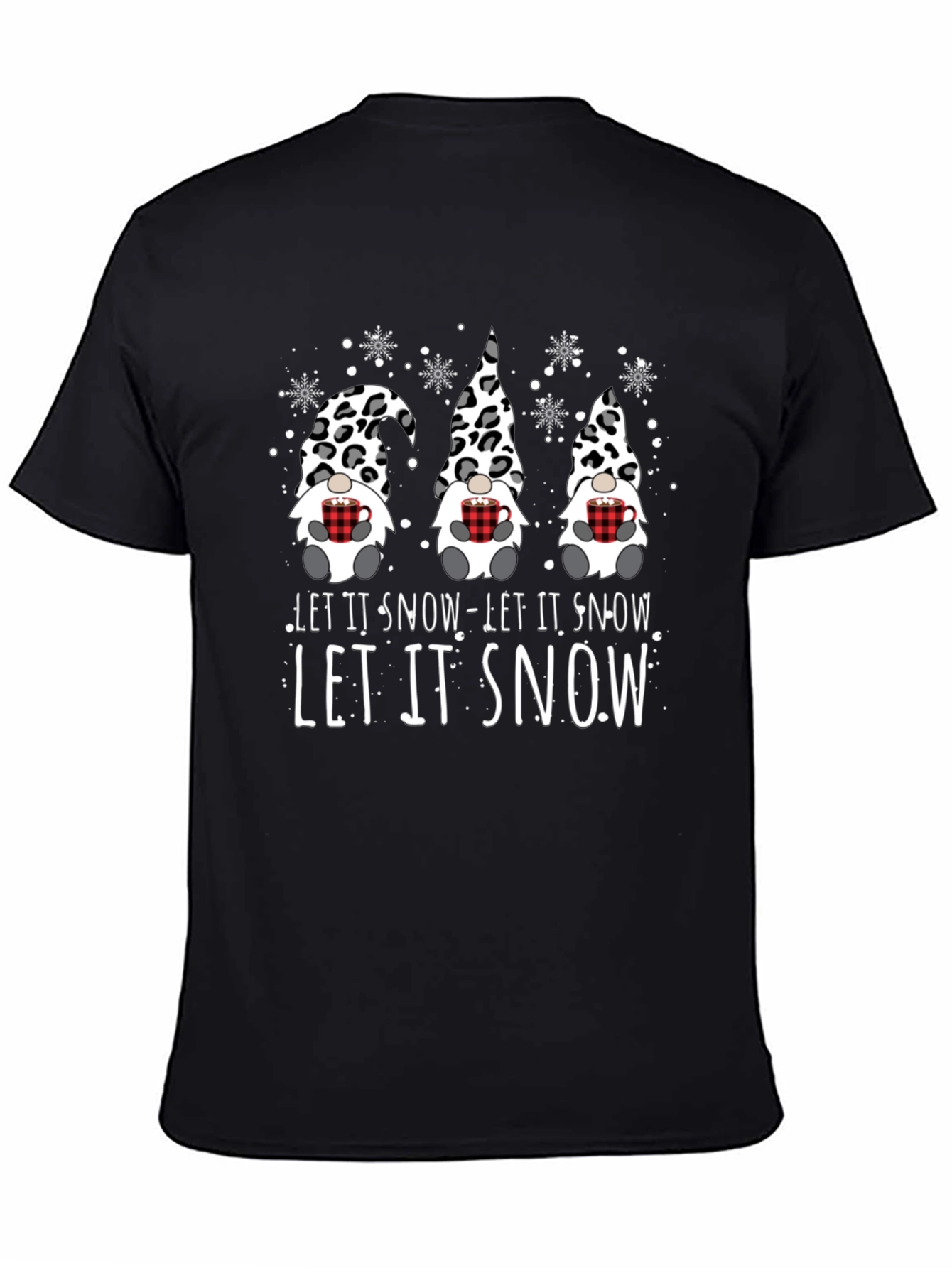 Festive Gnomes Let it Snow Graphic Tee