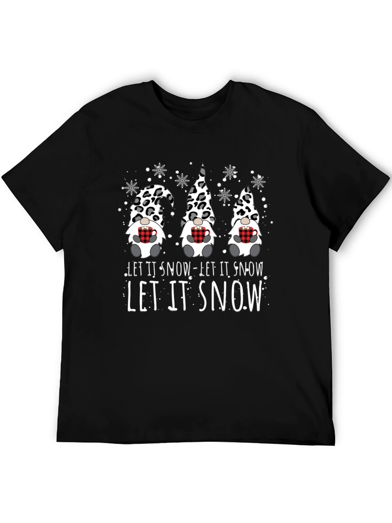 Festive Gnomes Let it Snow Graphic Tee