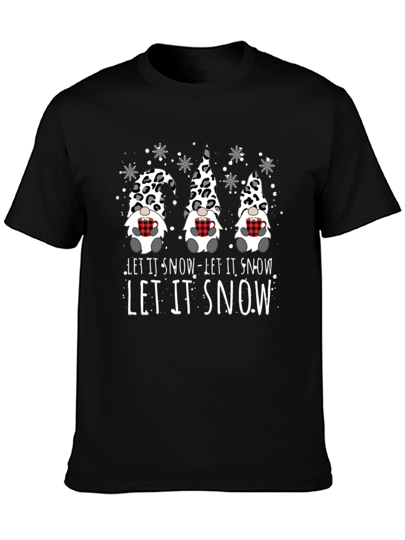 Festive Gnomes Let it Snow Graphic Tee
