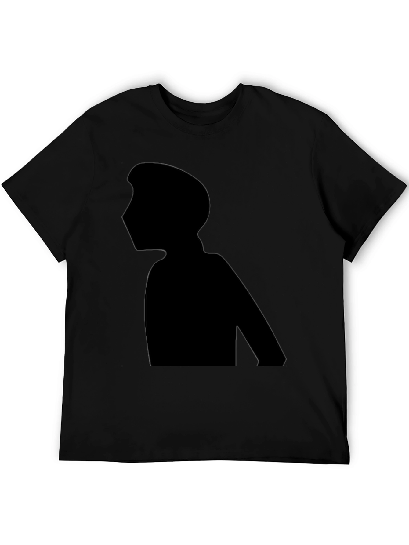 Silhouette Graphic Tee - Black Cotton Casual Wear