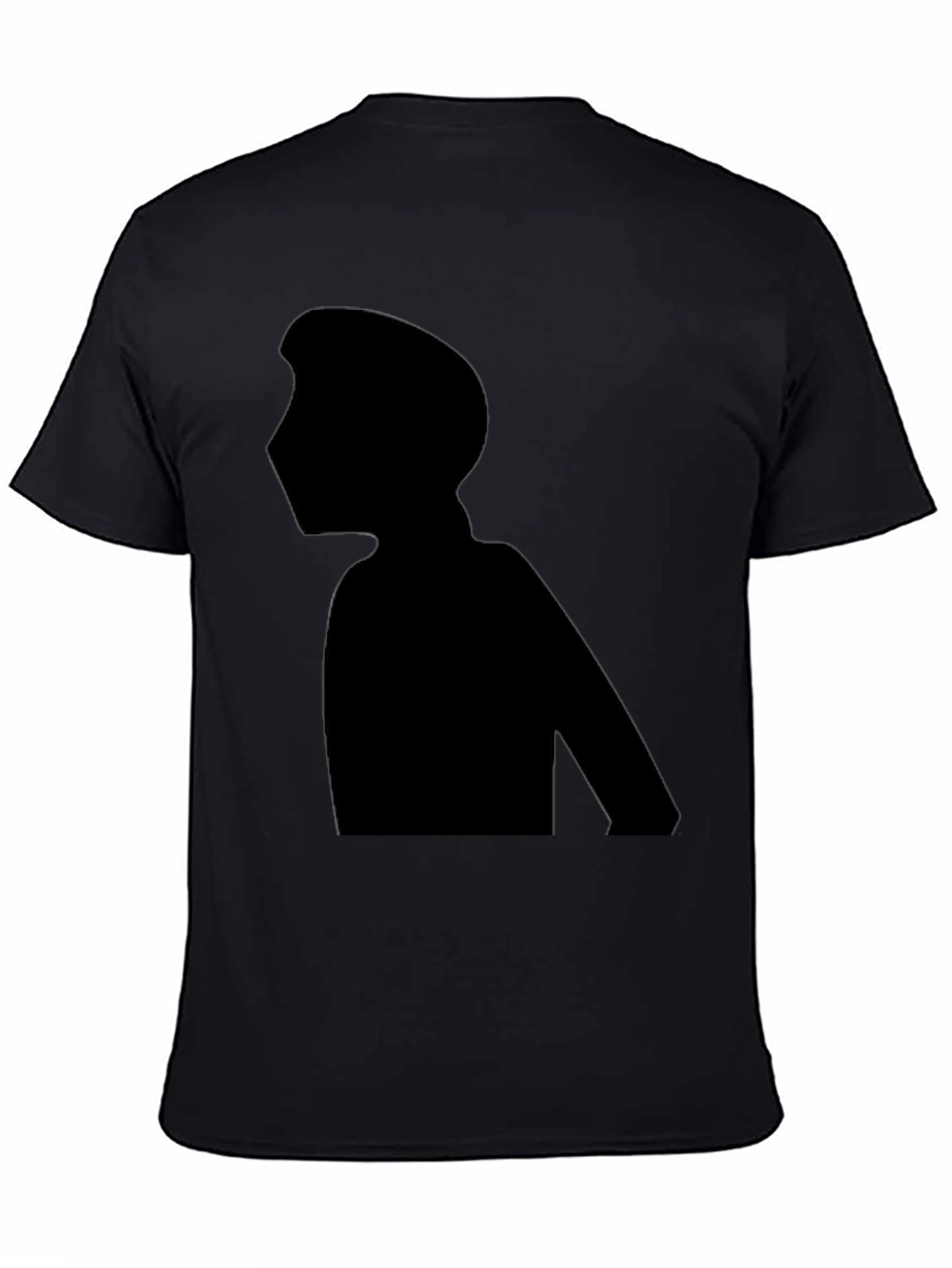 Silhouette Graphic Tee - Black Cotton Casual Wear