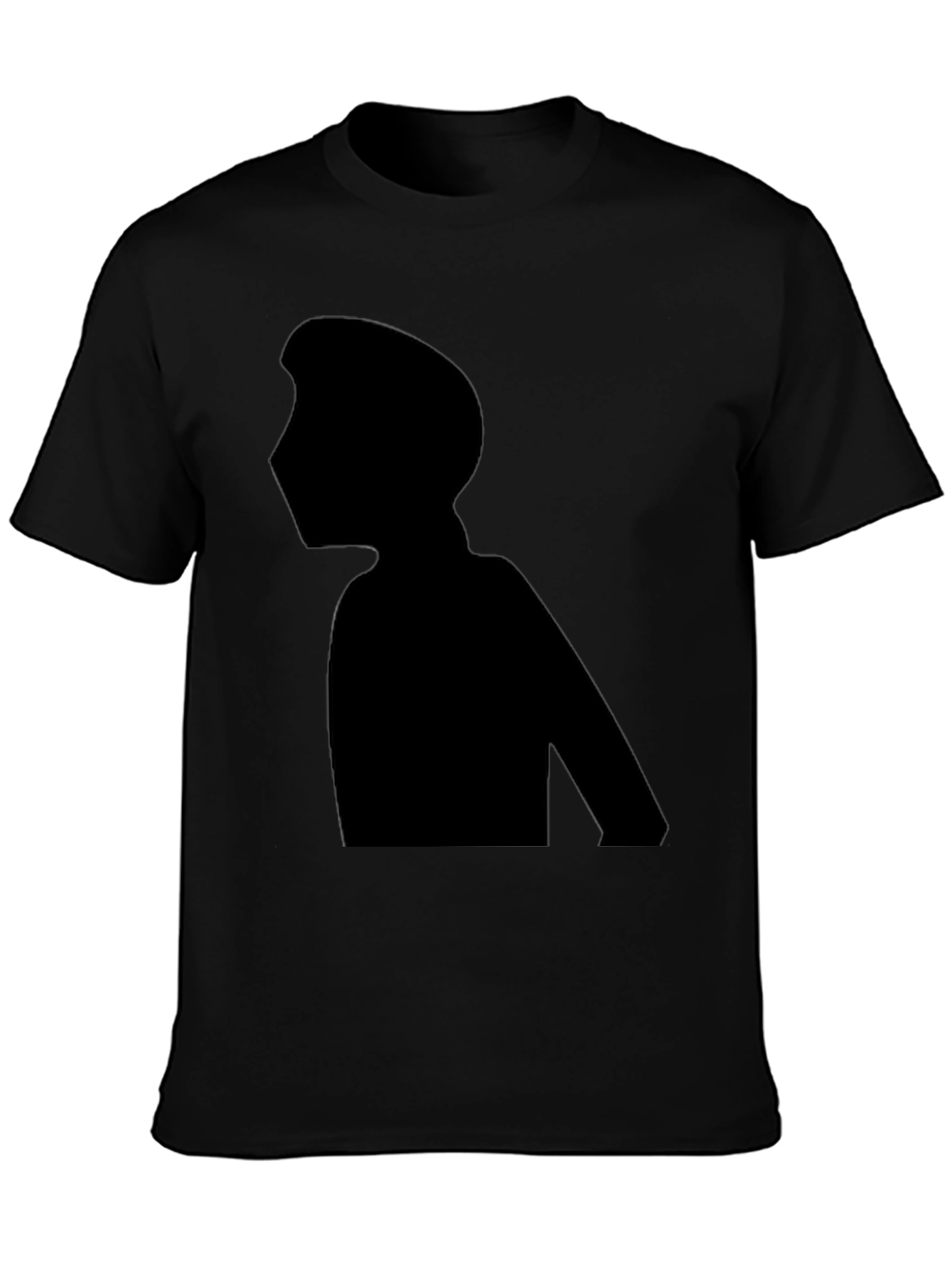 Silhouette Graphic Tee - Black Cotton Casual Wear