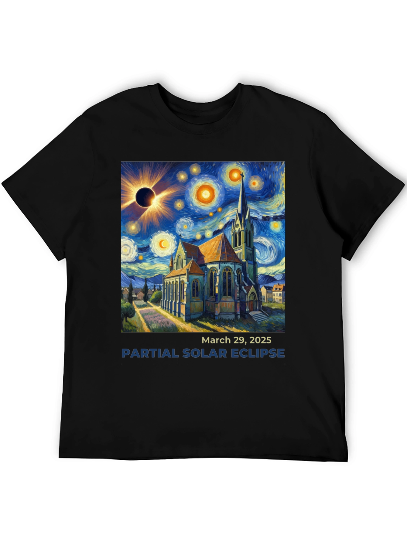 Starry Night Solar Eclipse T-Shirt