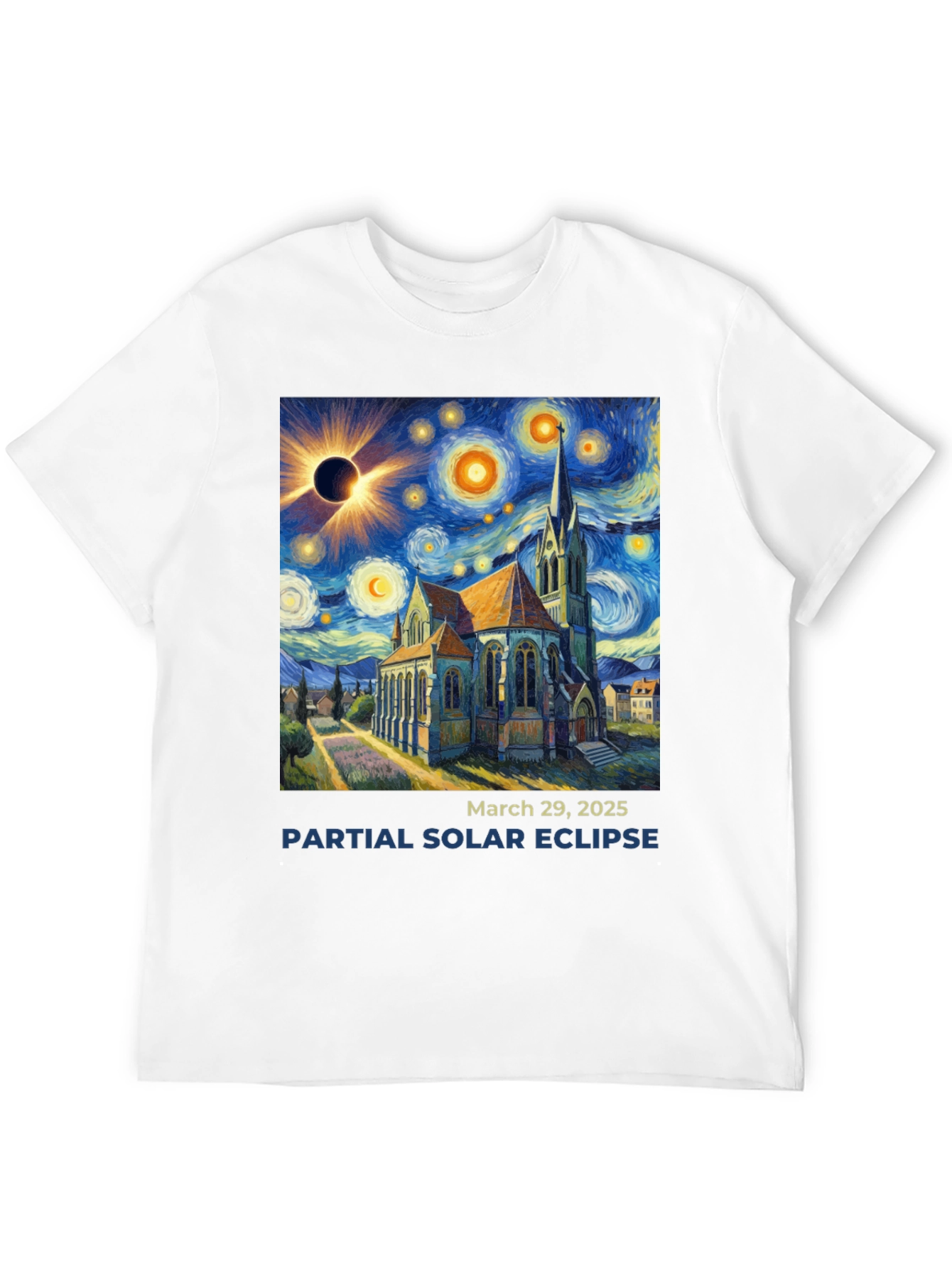 Starry Night Solar Eclipse T-Shirt