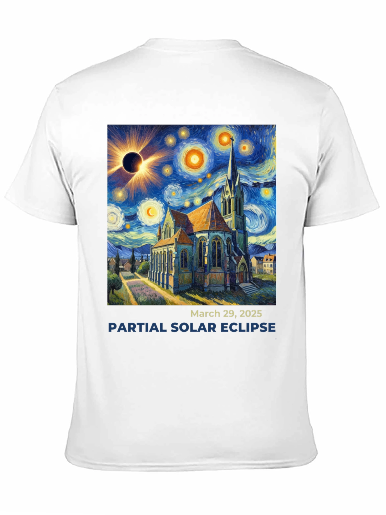Starry Night Solar Eclipse T-Shirt