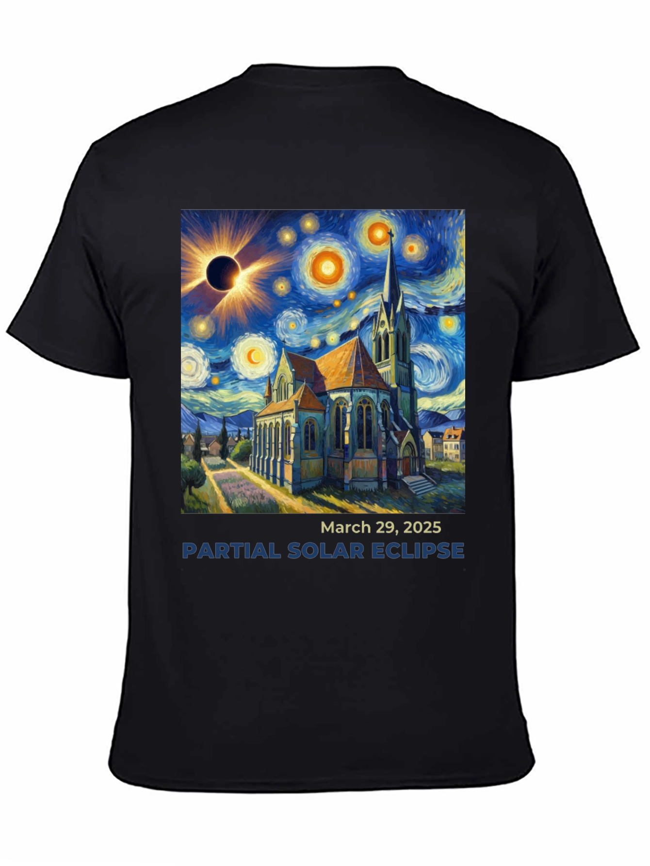 Starry Night Solar Eclipse T-Shirt