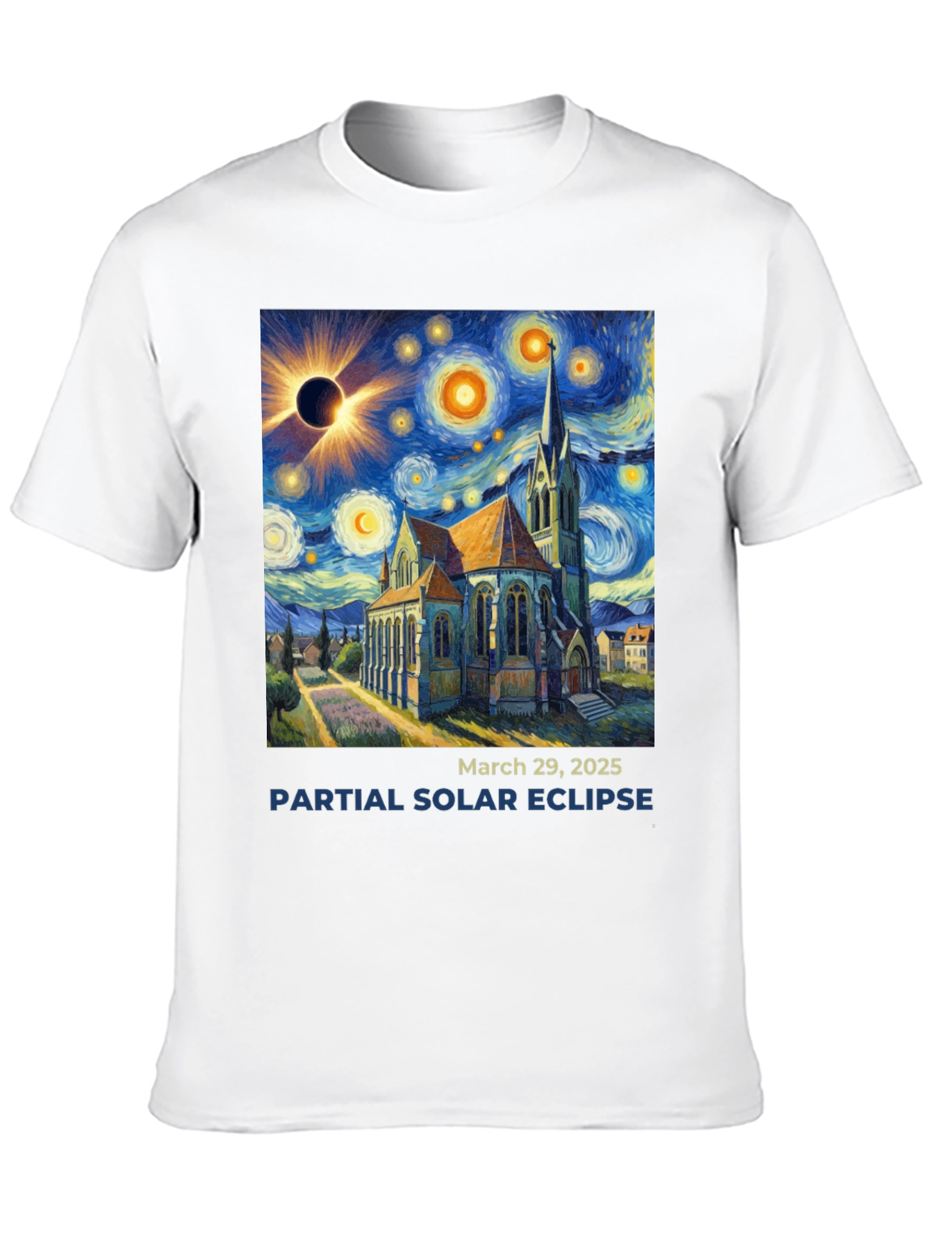 Starry Night Solar Eclipse T-Shirt