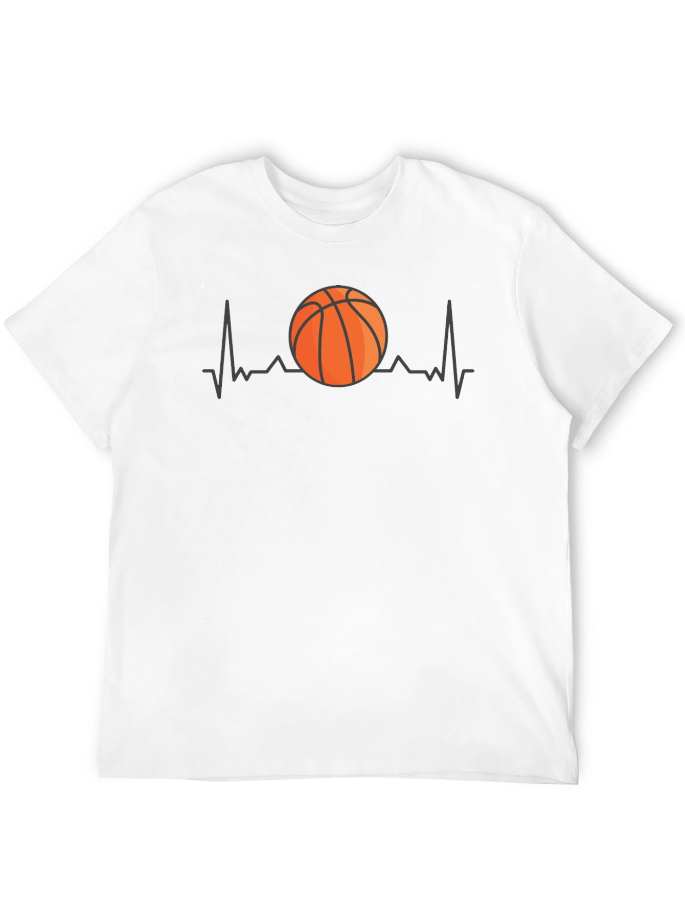 Basketball Heartbeat T-Shirt - Passionate Athlete Tee