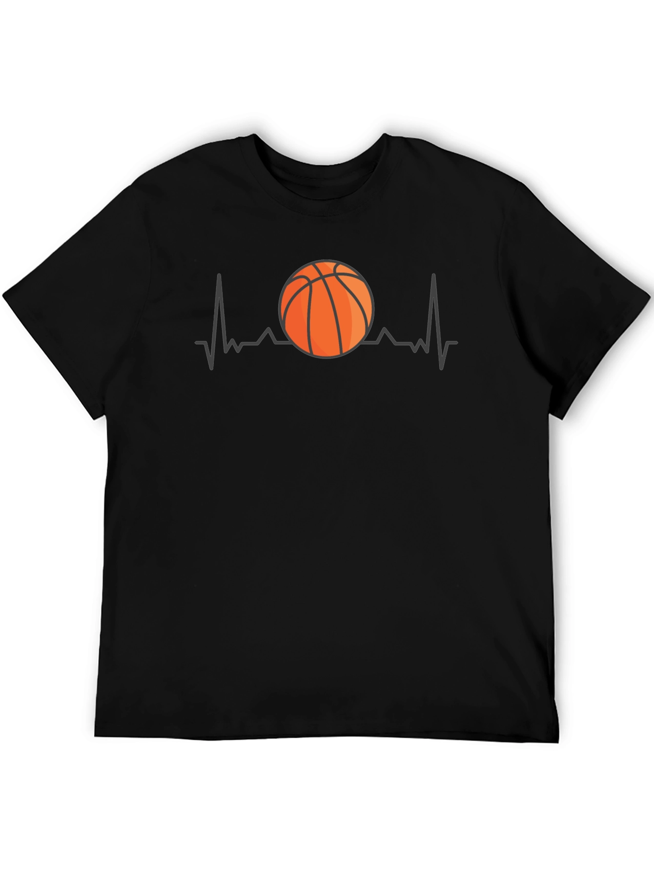 Basketball Heartbeat T-Shirt - Passionate Athlete Tee