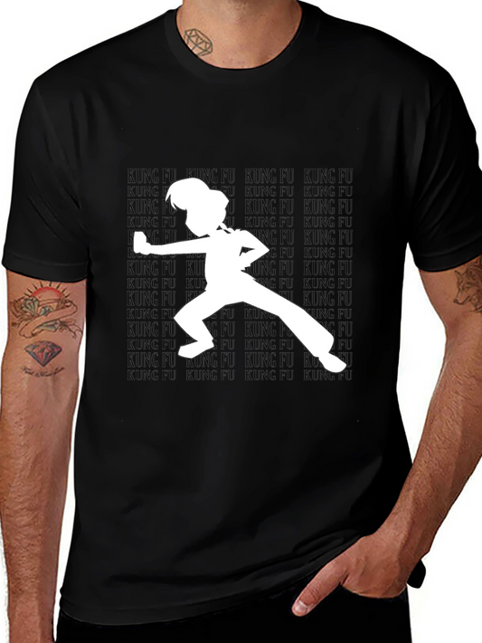 Kung Fu Silhouette T-Shirt - Black