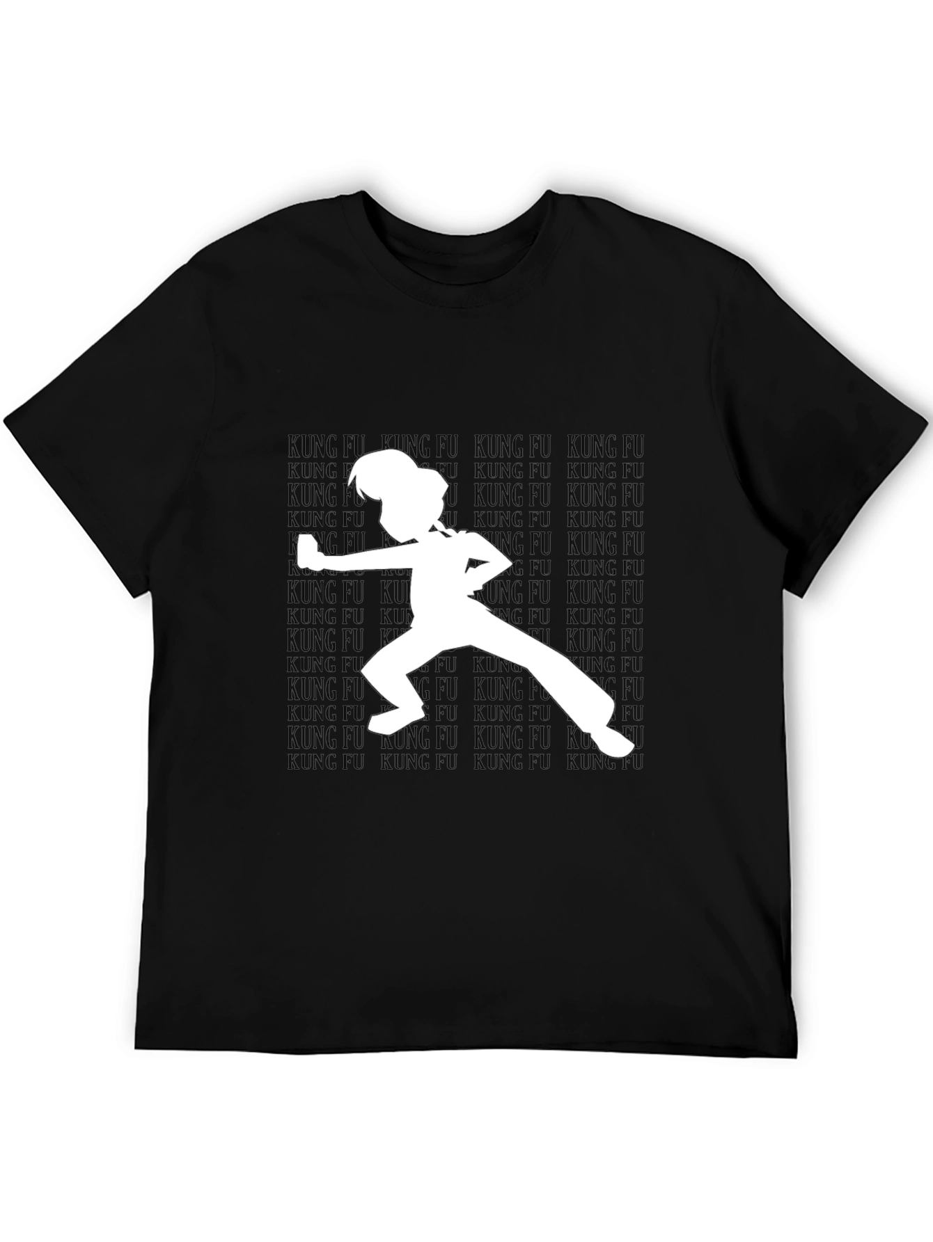 Kung Fu Silhouette T-Shirt - Black