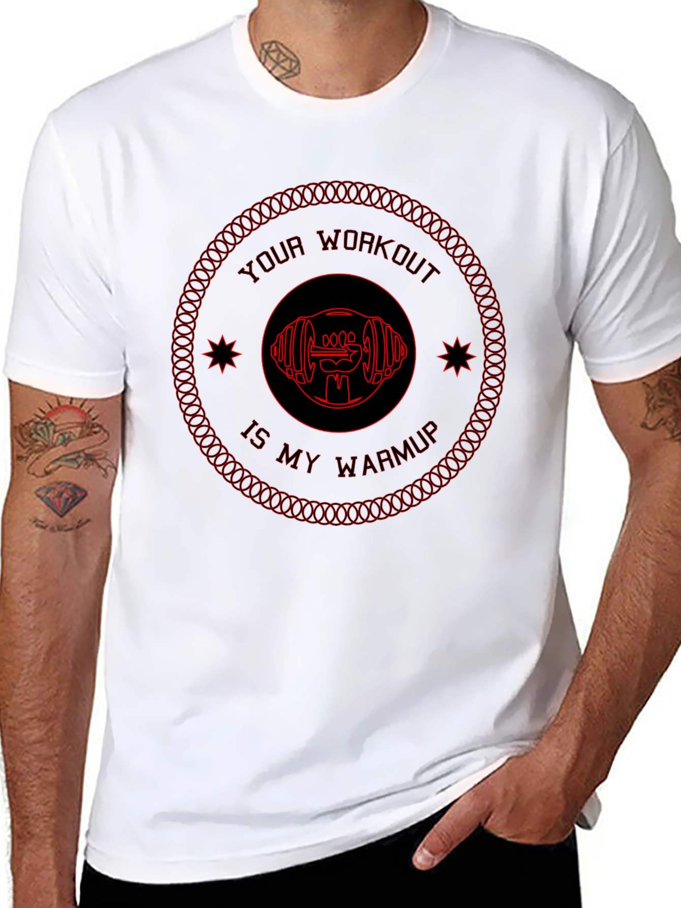 Workout Warmup Graphic Tee - Gym Motivation Shirt