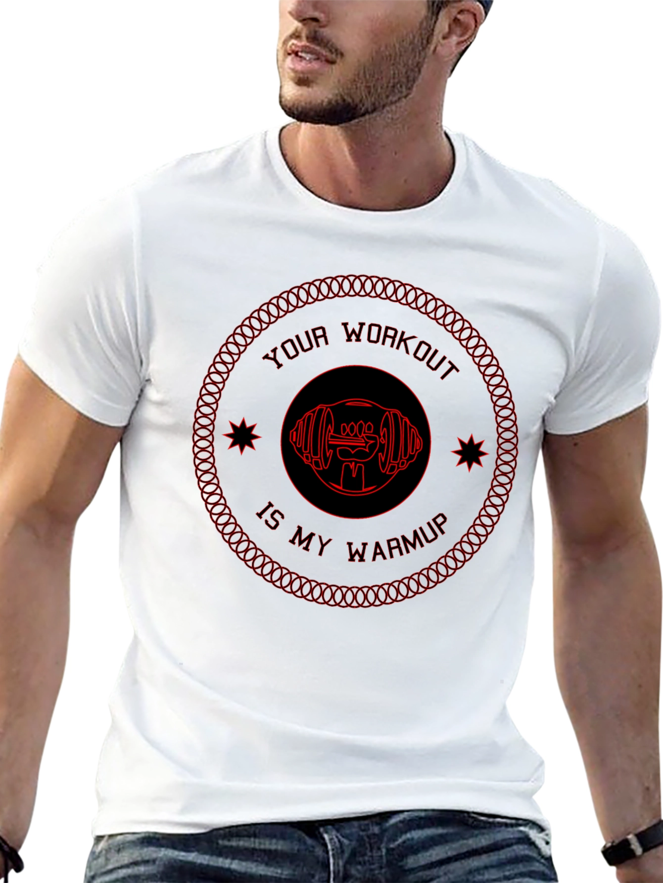 Workout Warmup Graphic Tee - Gym Motivation Shirt