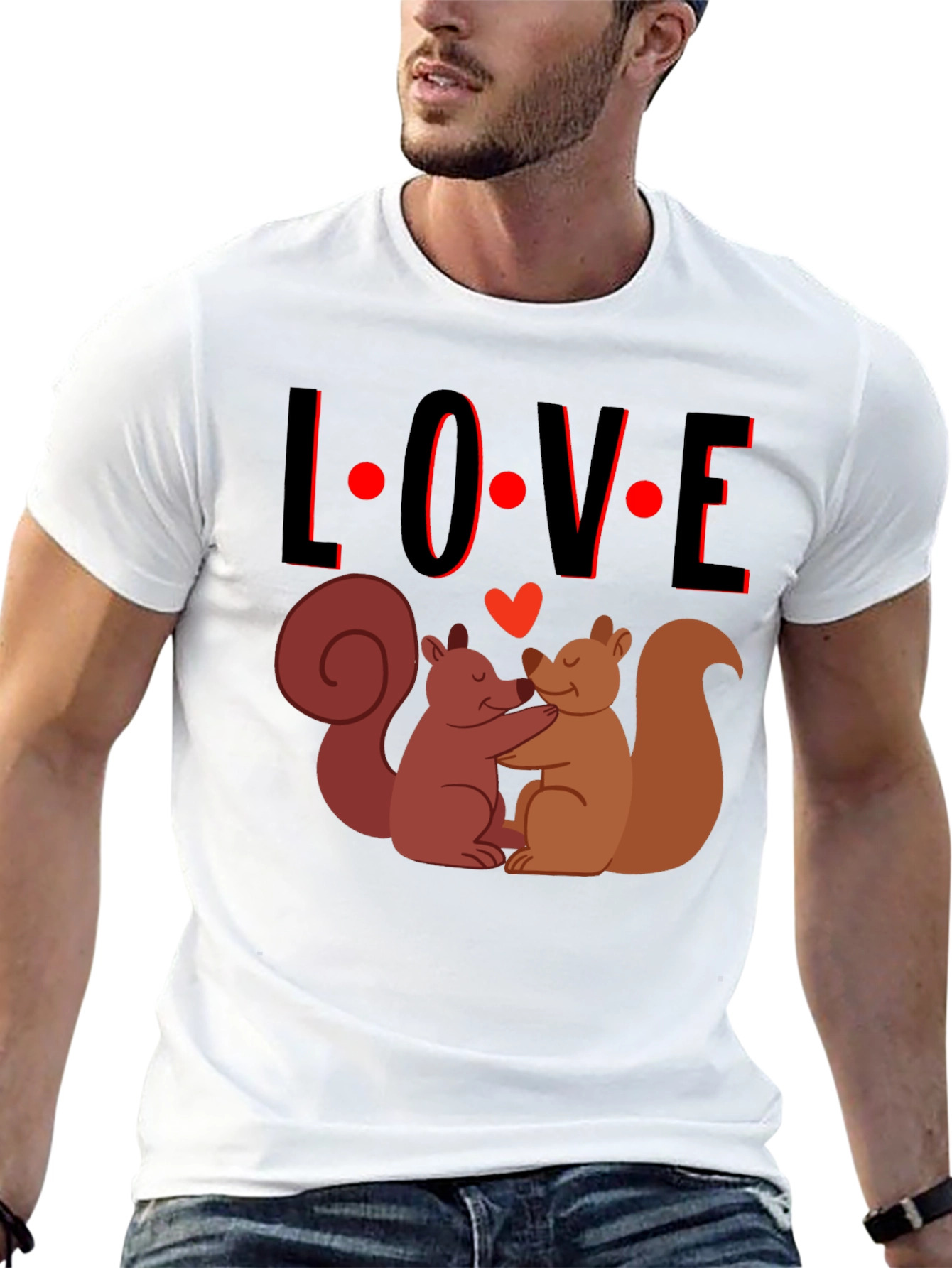 Squirrel Love T-Shirt - Cute Valentines Day Tee