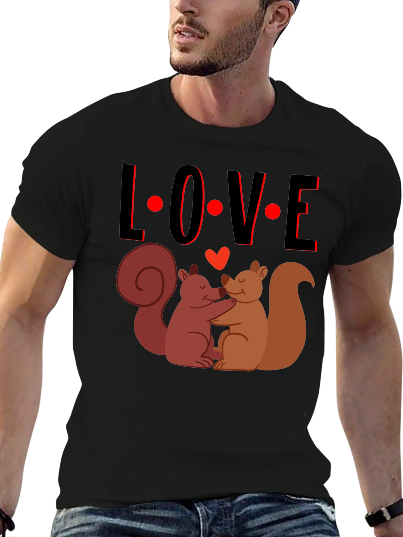 Squirrel Love T-Shirt - Cute Valentines Day Tee