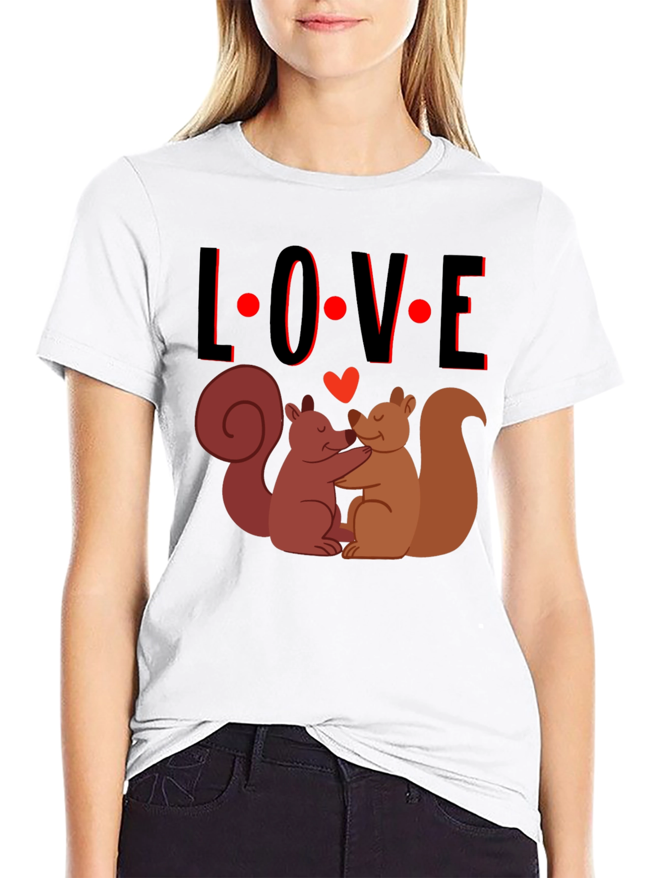 Squirrel Love T-Shirt - Cute Valentines Day Tee