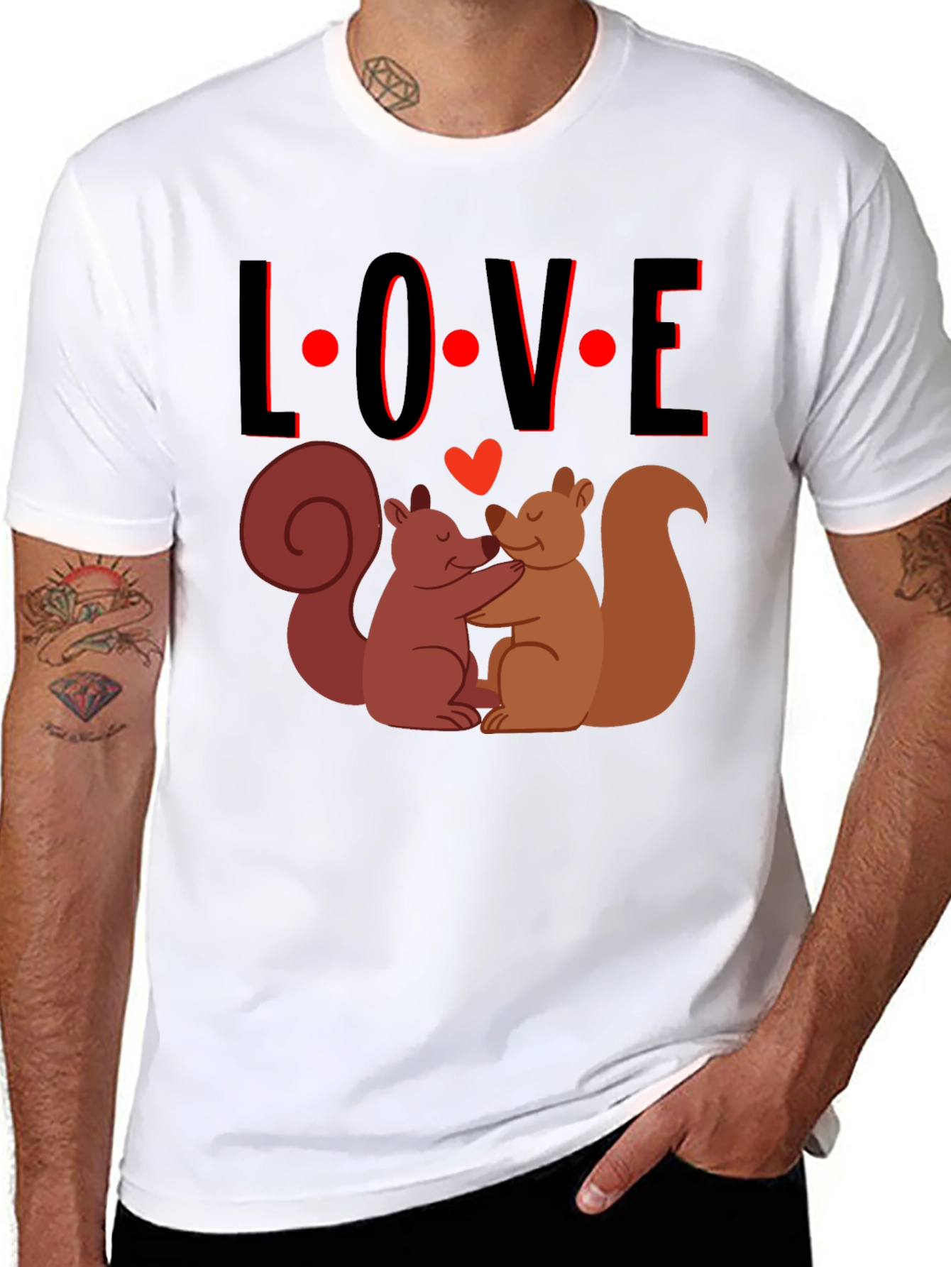 Squirrel Love T-Shirt - Cute Valentines Day Tee