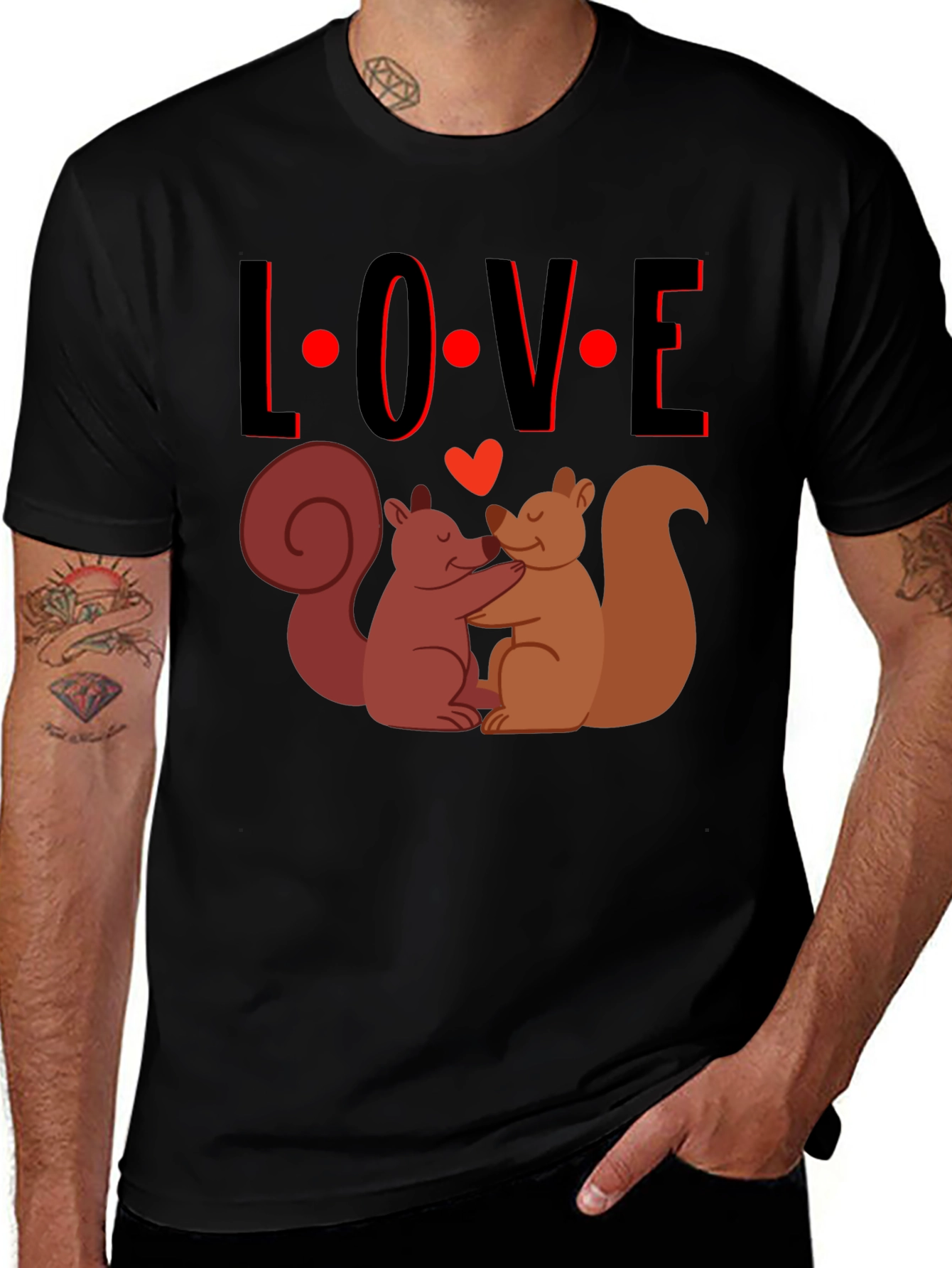 Squirrel Love T-Shirt - Cute Valentines Day Tee