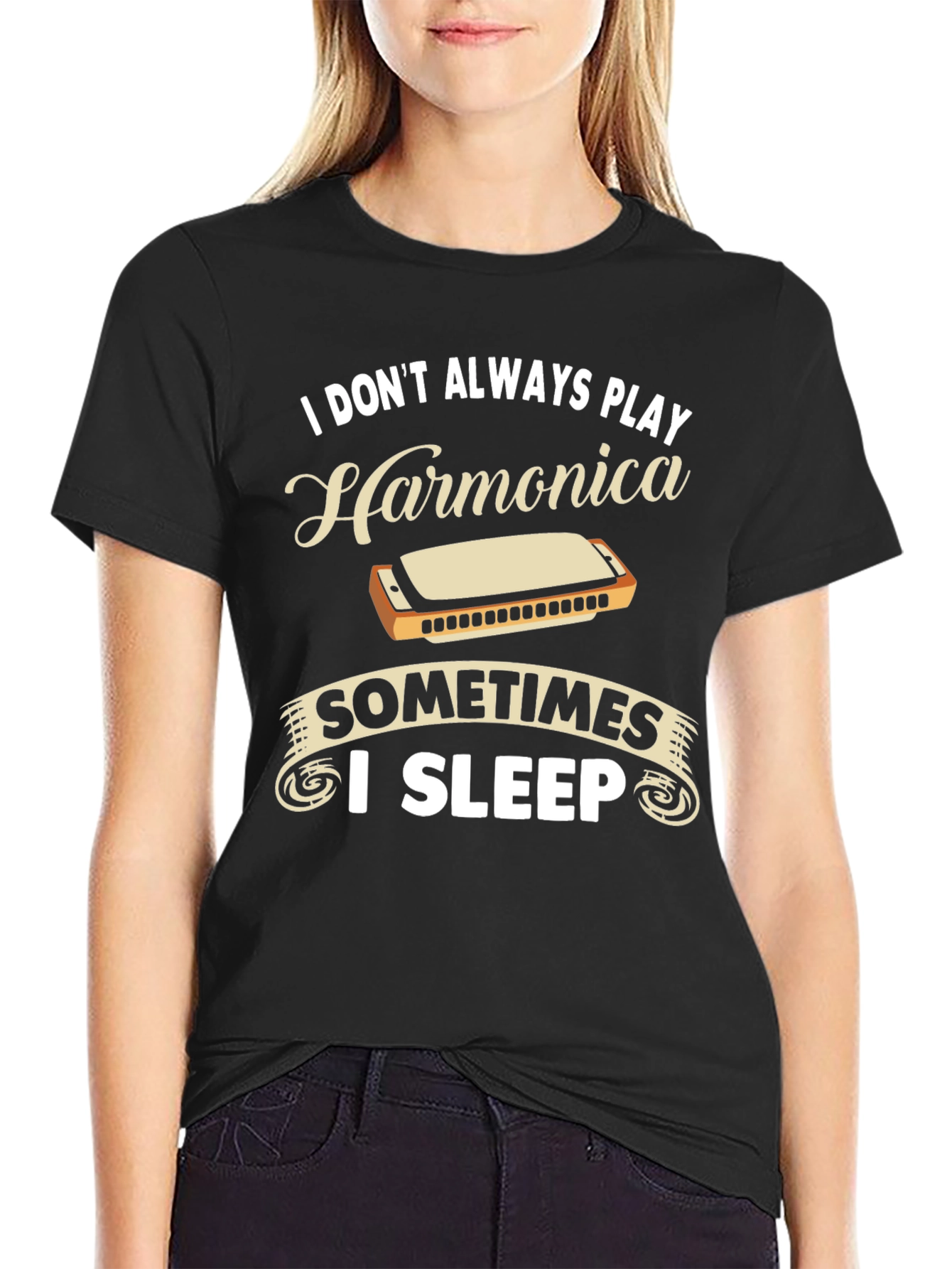 Harmonica Player Graphic T-Shirt