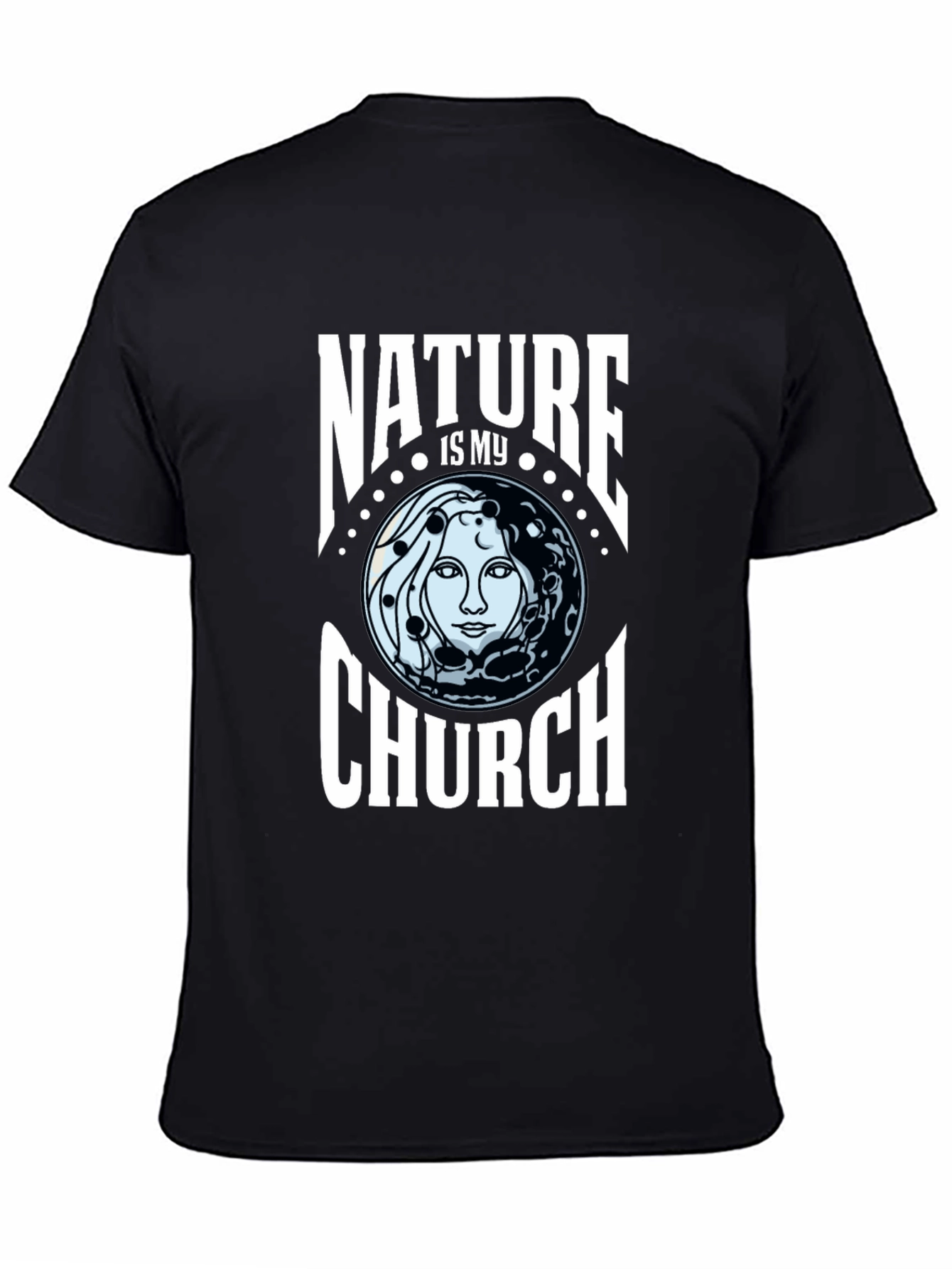 Nature is My Church Black Graphic T-Shirt