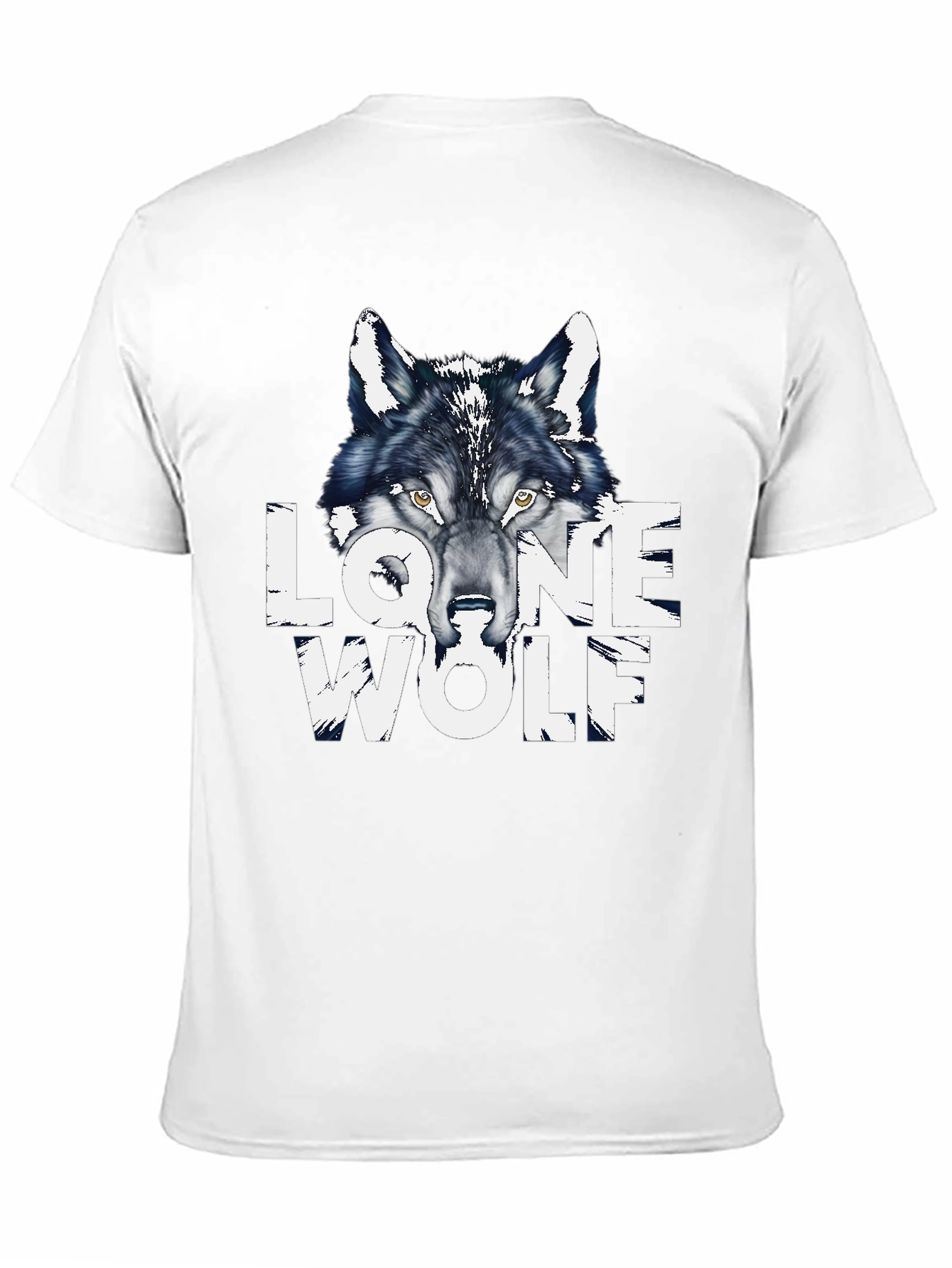 Lone Wolf Graphic Print Black T-Shirt