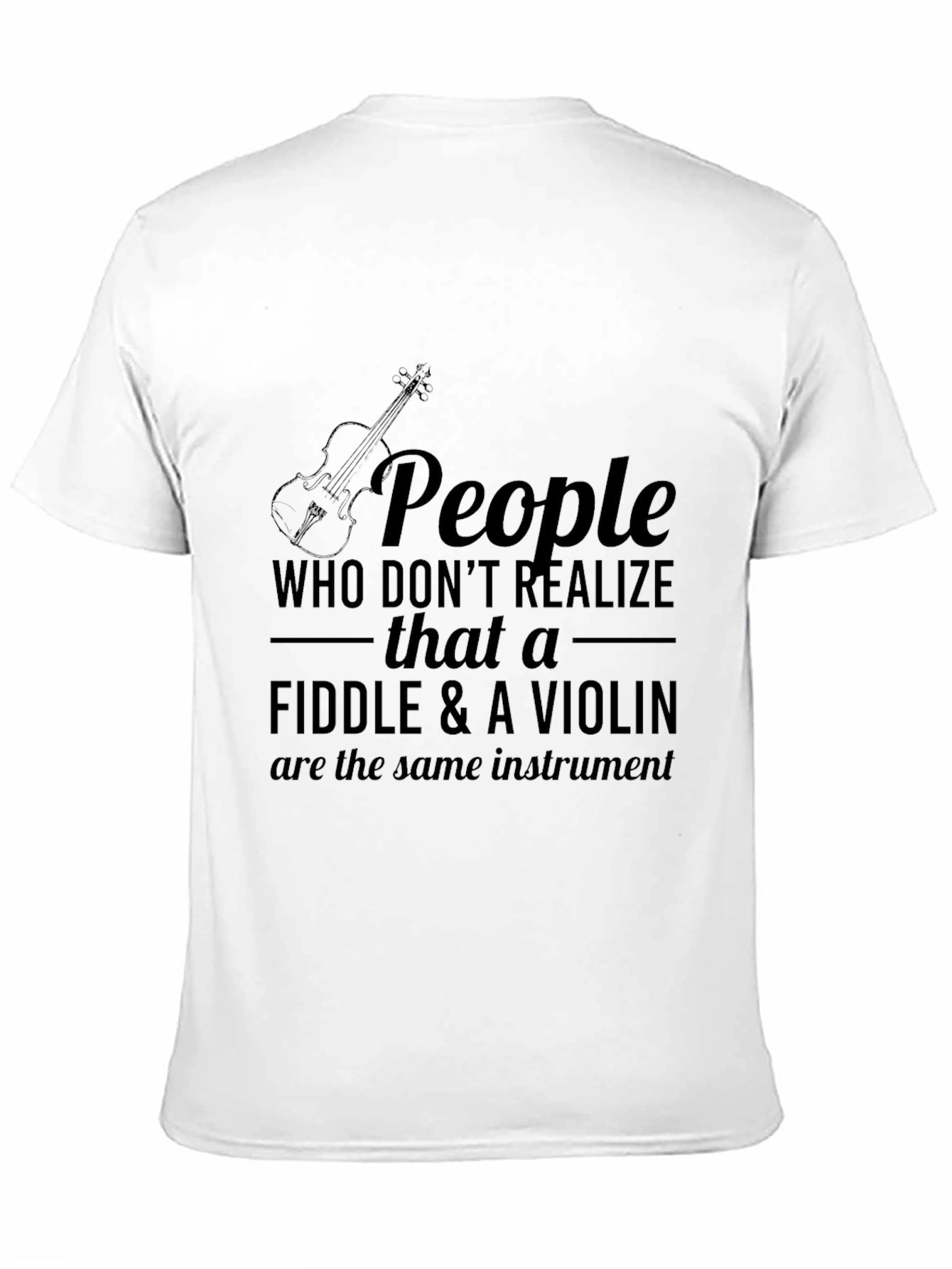 Fiddle & Violin T-Shirt - Music Instrument Tee