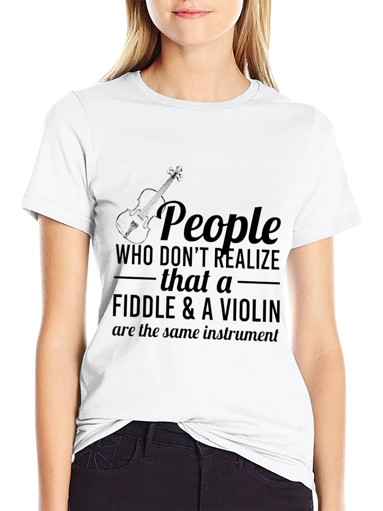Fiddle & Violin T-Shirt - Music Instrument Tee