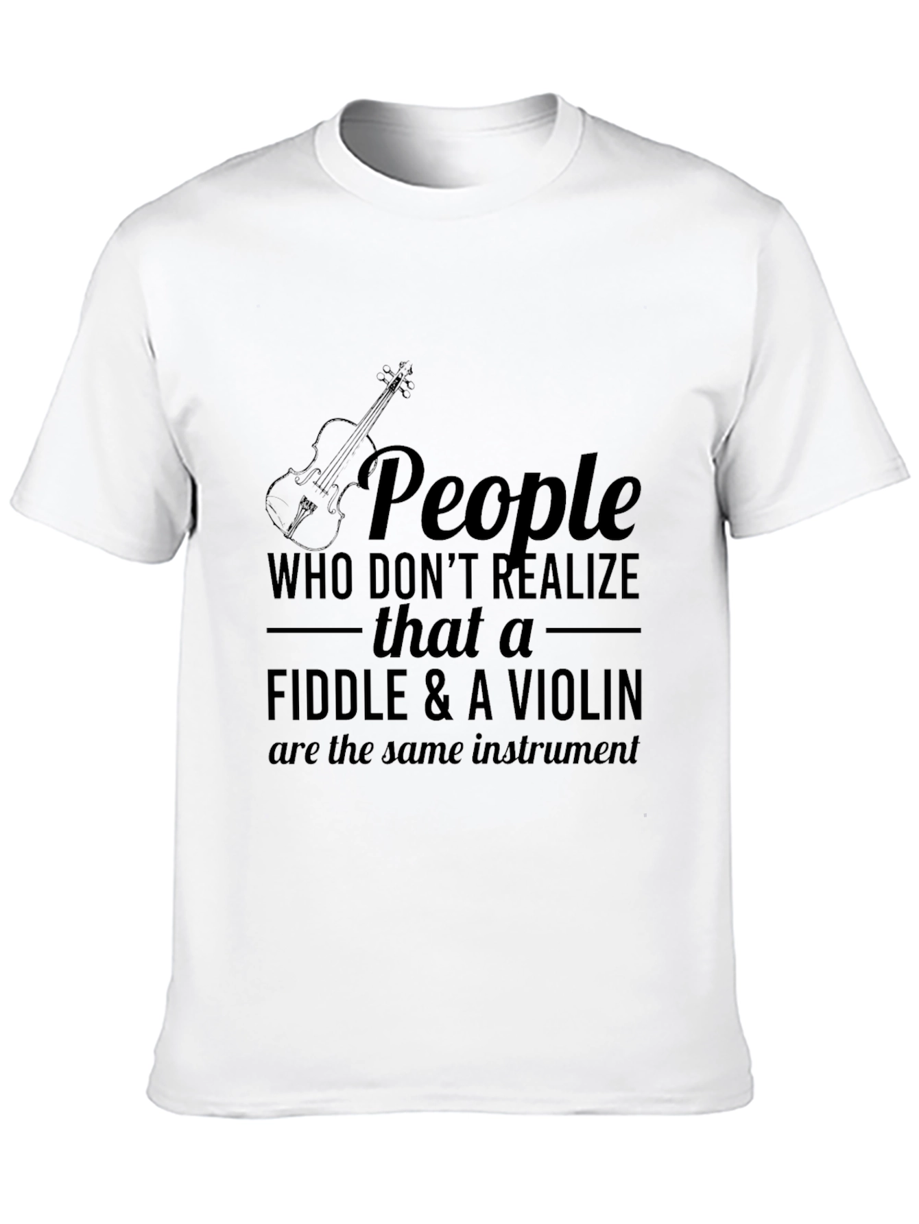 Fiddle & Violin T-Shirt - Music Instrument Tee