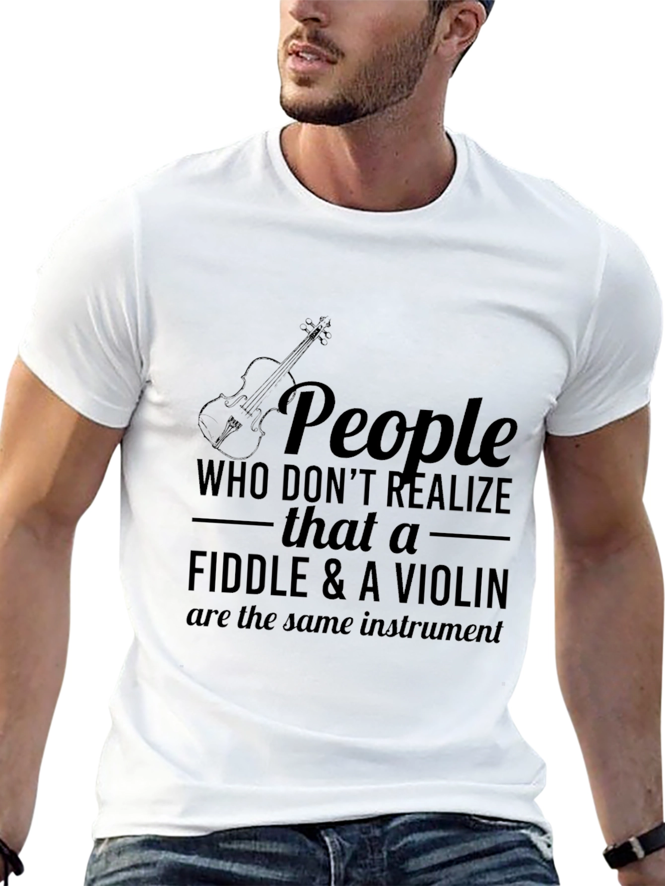 Fiddle & Violin T-Shirt - Music Instrument Tee
