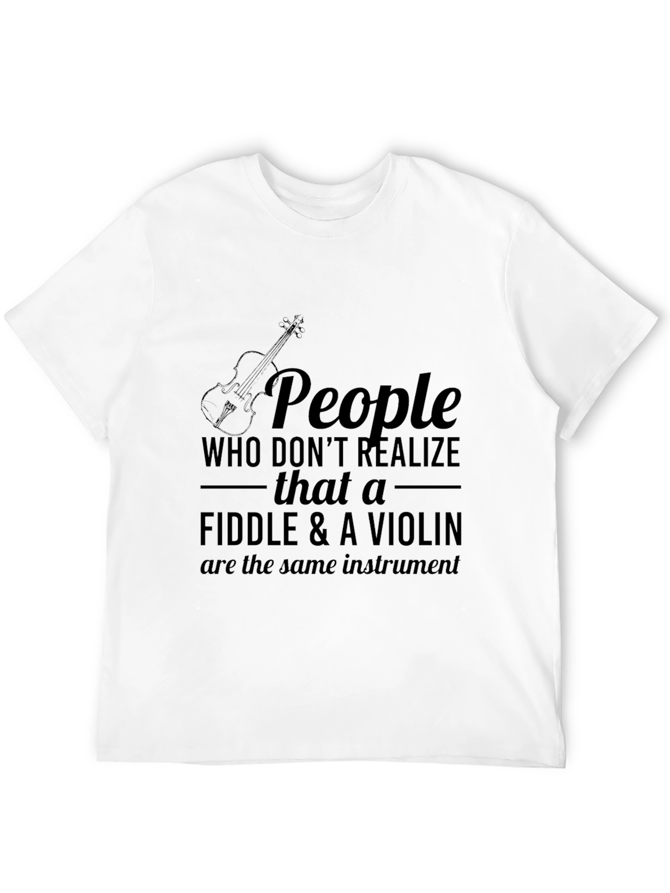 Fiddle & Violin T-Shirt - Music Instrument Tee