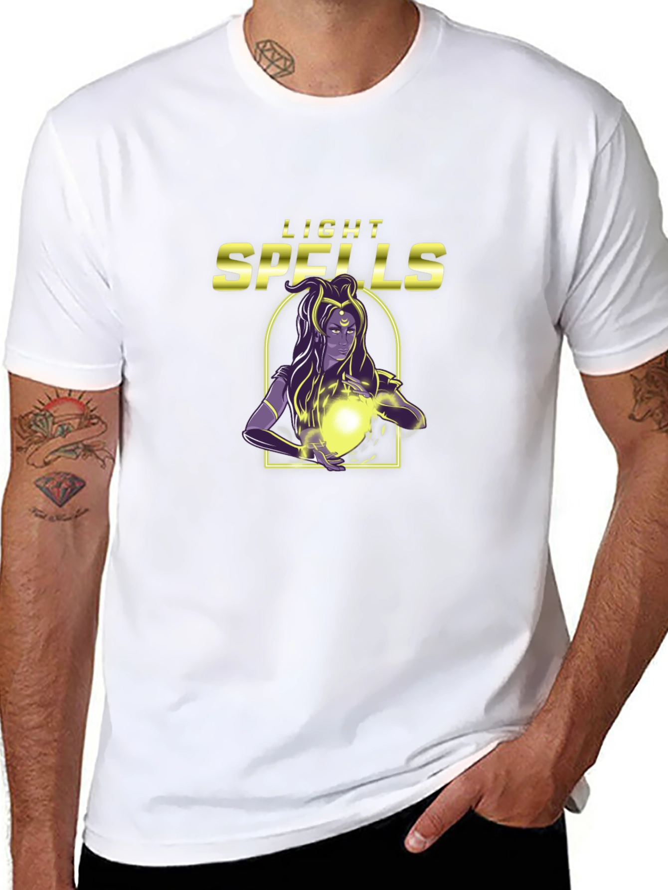 Light Spells Graphic T-Shirt - Black Cotton Tee